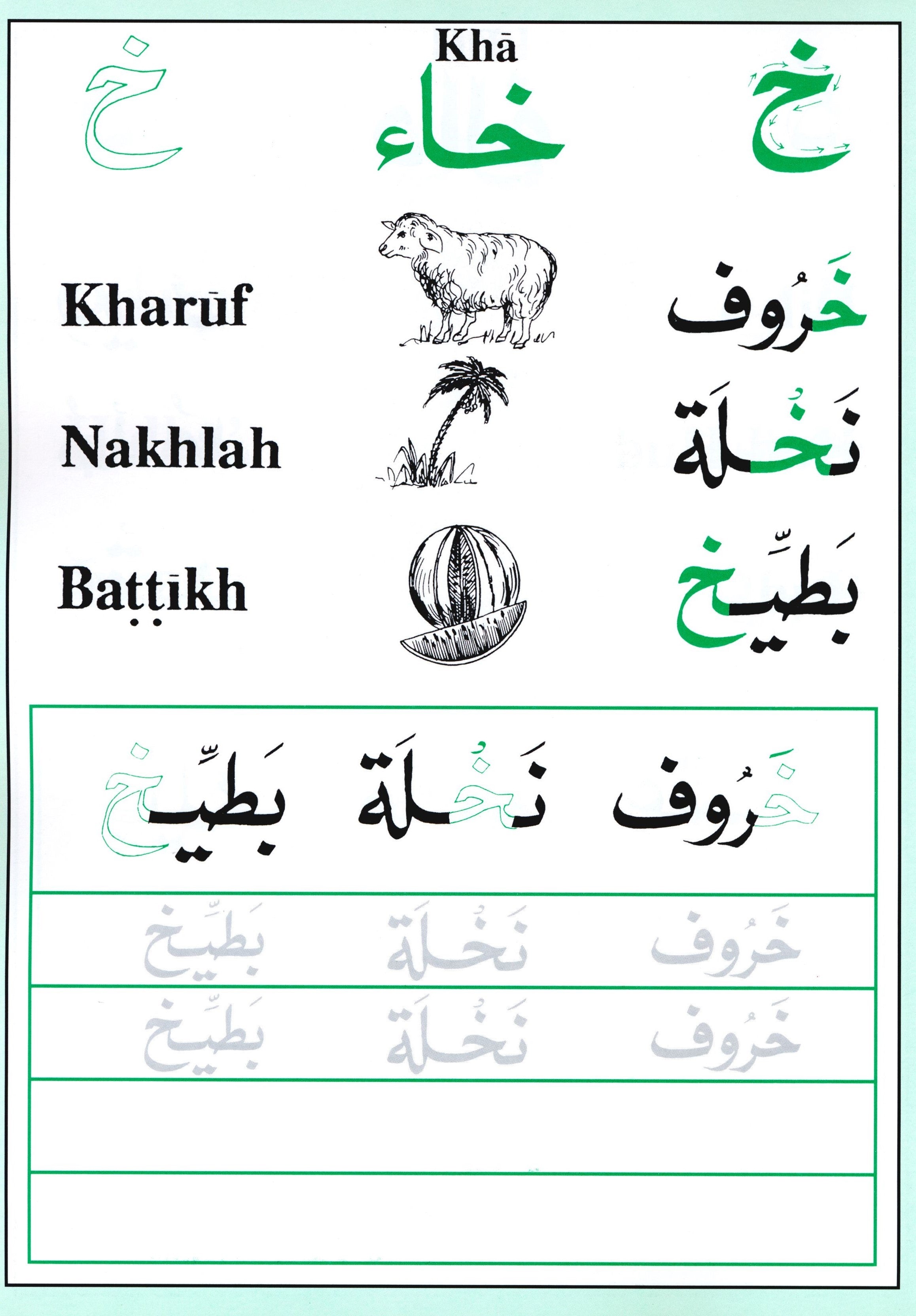 Shape and Forms of Arabic Letters أشكال الحروف العربية