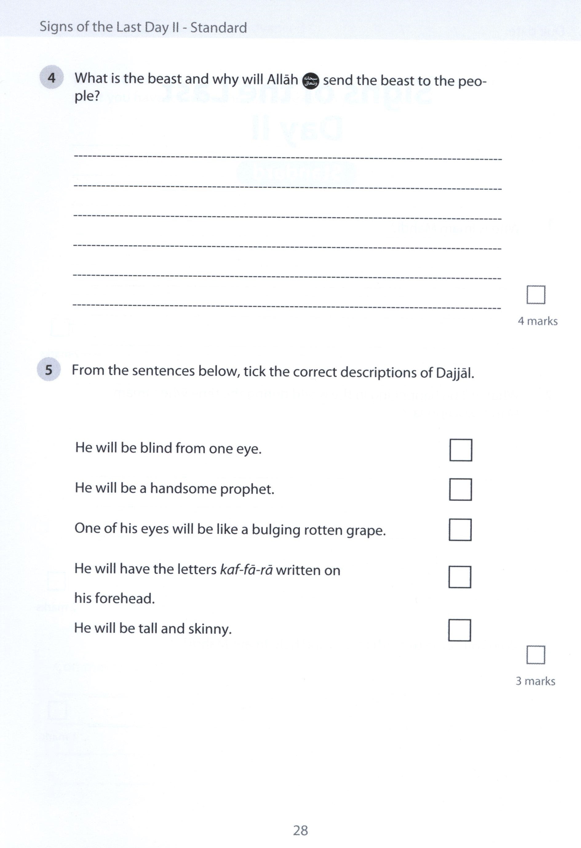 Safar Islamic Studies Workbook 5