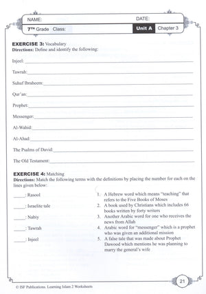 Learning Islam Workbook Level 2 (7th Grade)