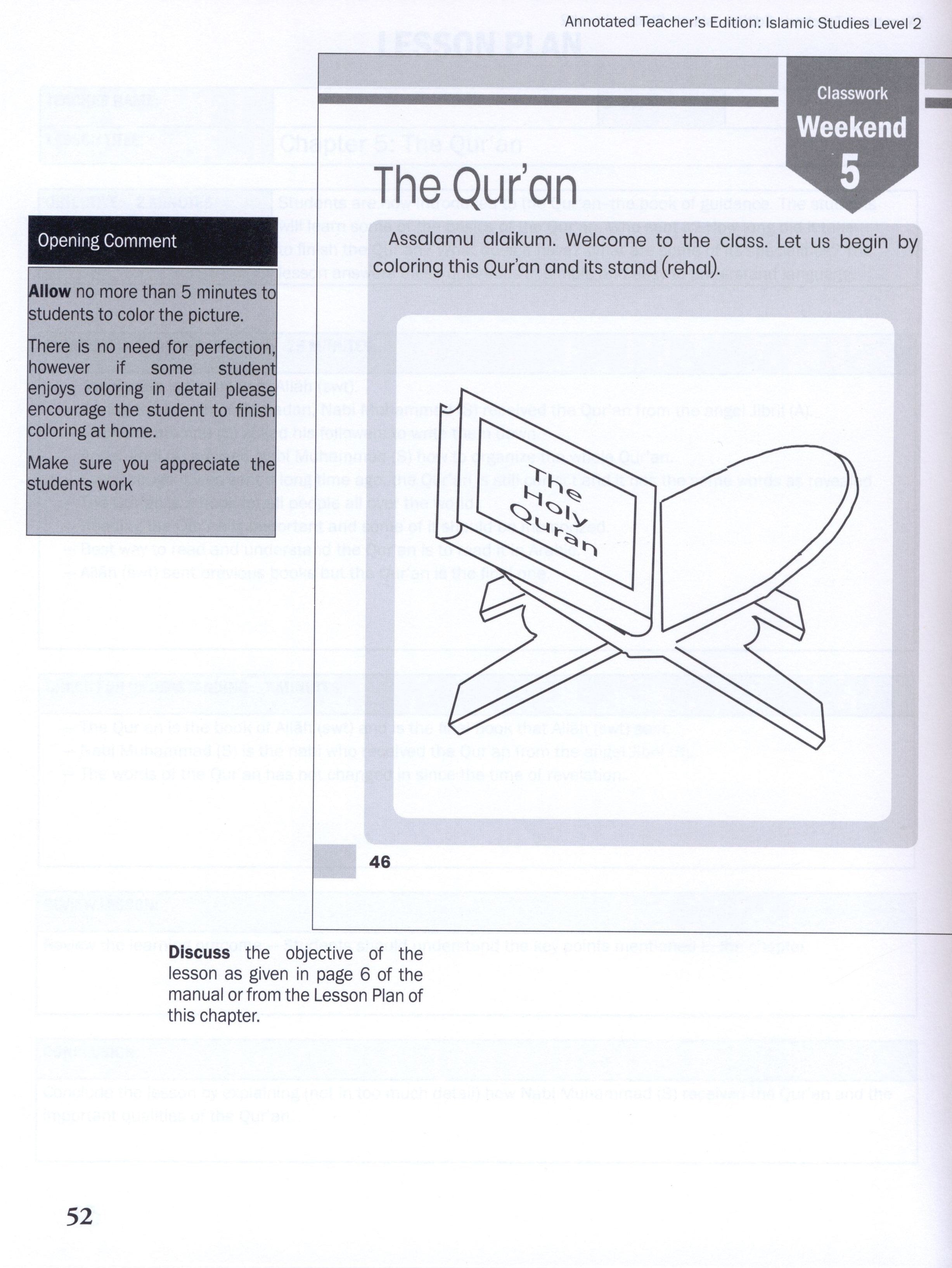 Weekend Learning Islamic Studies Teacher Manual Level 2