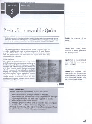 Weekend Learning Islamic Studies Teacher Manual Level 6