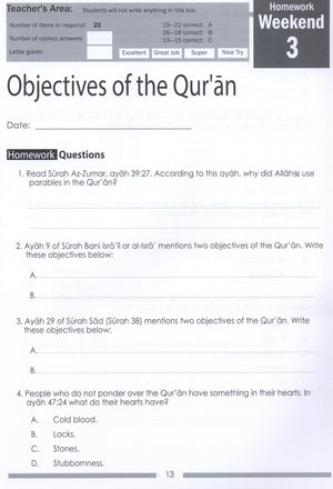 Weekend Learning Islamic Studies Workbook Level 6