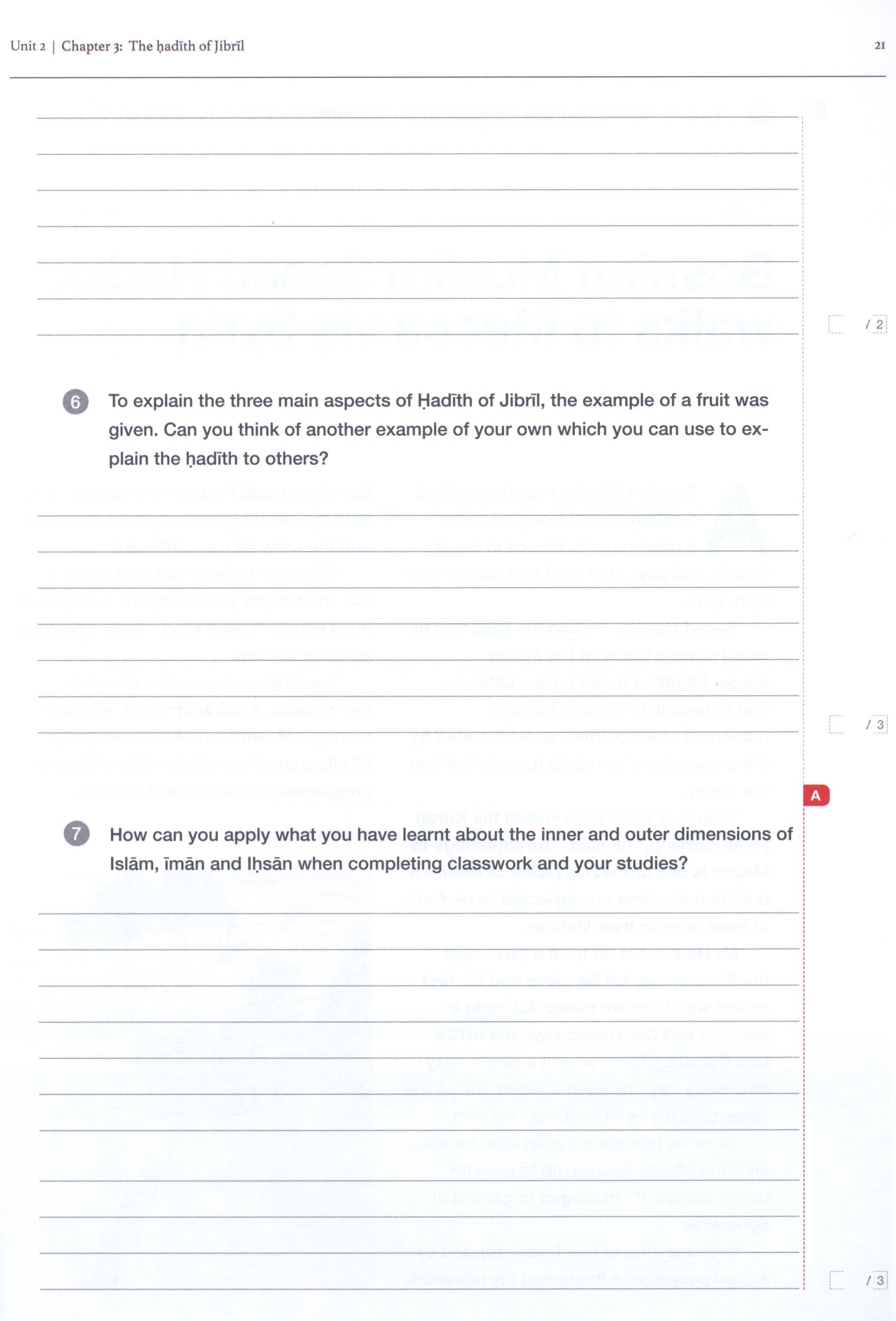 Safar Islamic Studies Workbook 7