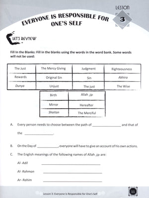 Teachings of the Qur'an Workbook Volume 3