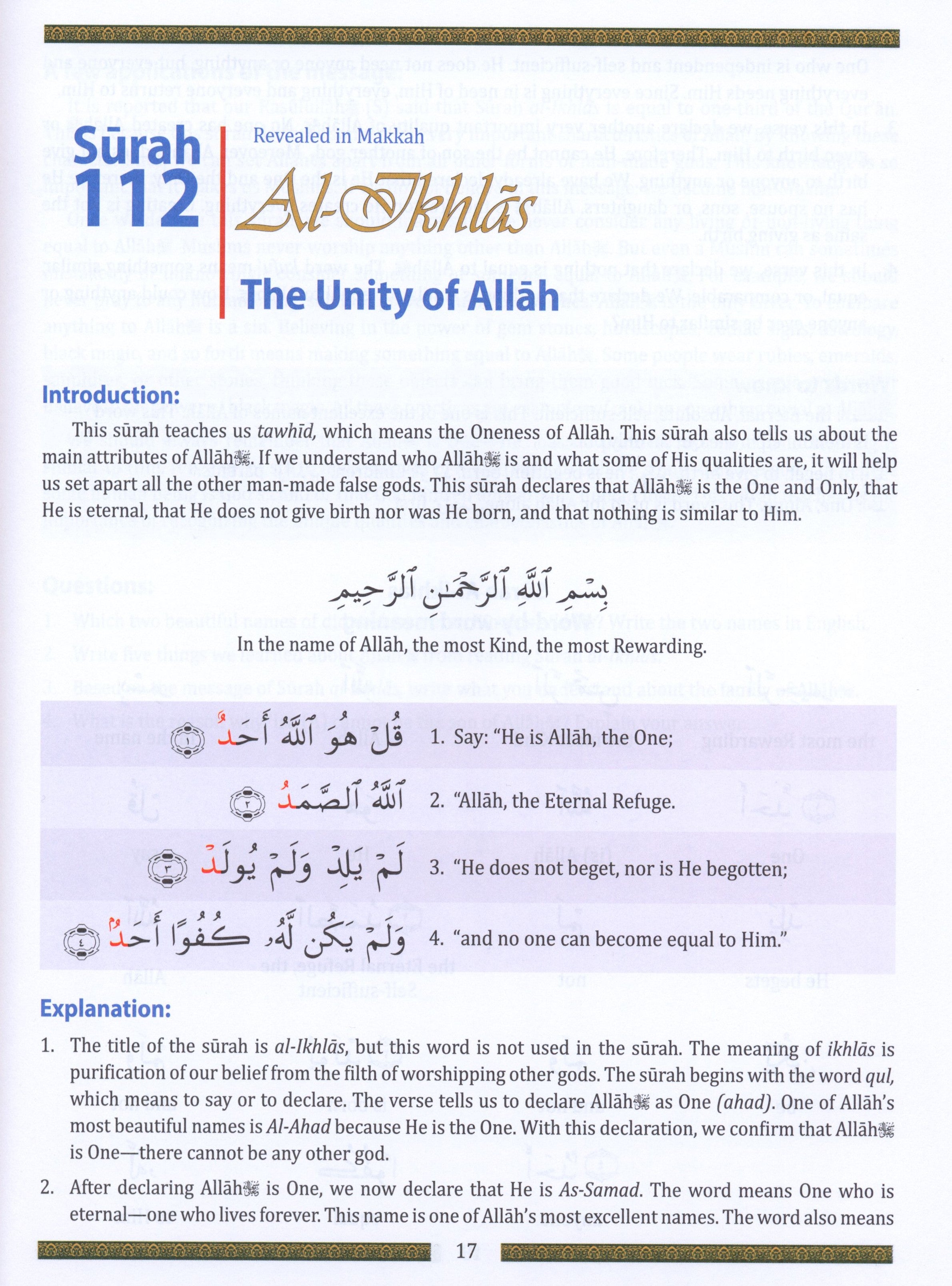 Weekend Learning Juz' Amma (Part 30) for School Students without Transliteration (Red)