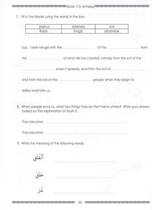 Weekend Learning Juz' Amma (Part 30) Workbook Volume 1