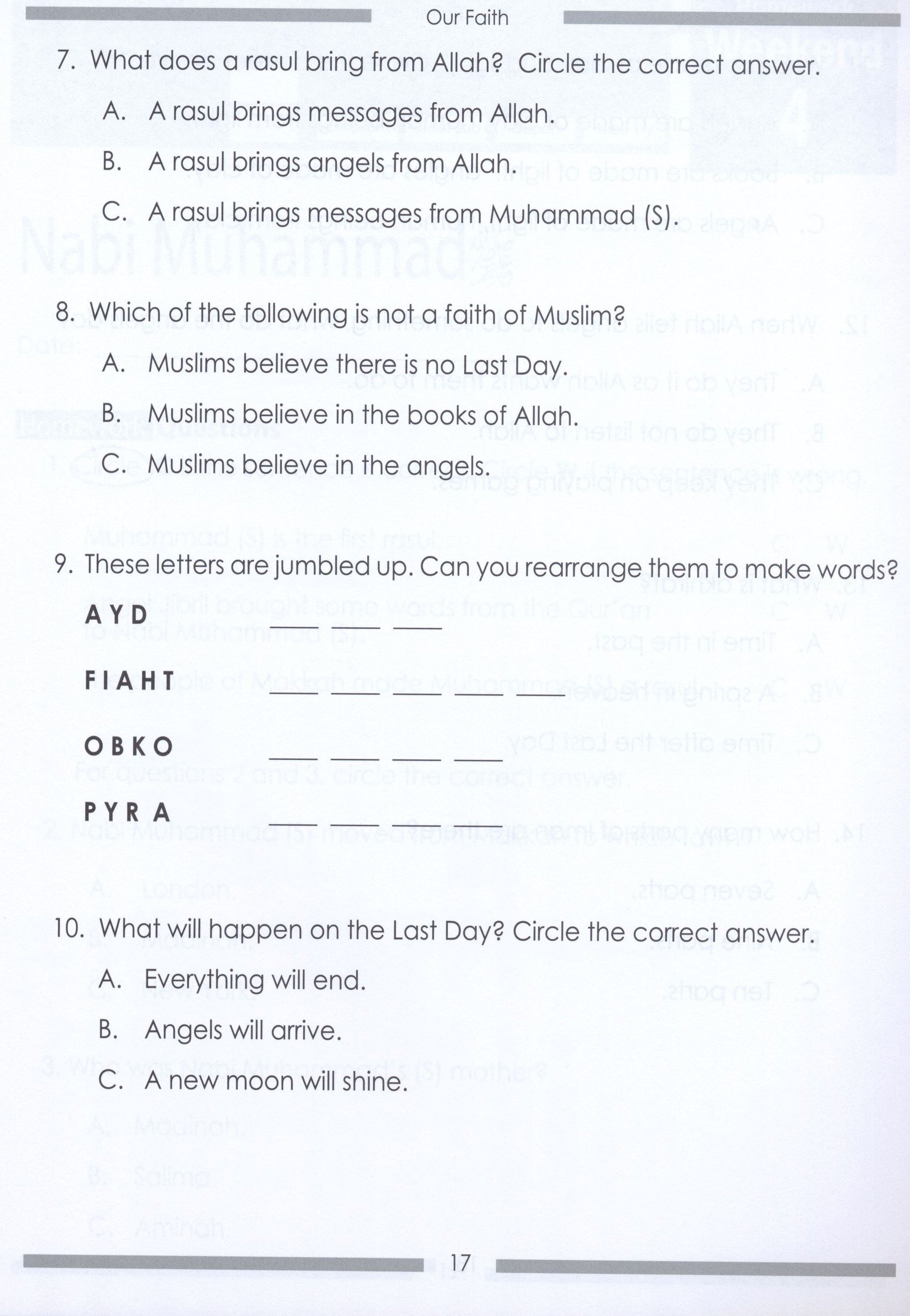 Weekend Learning Islamic Studies Workbook Level 1