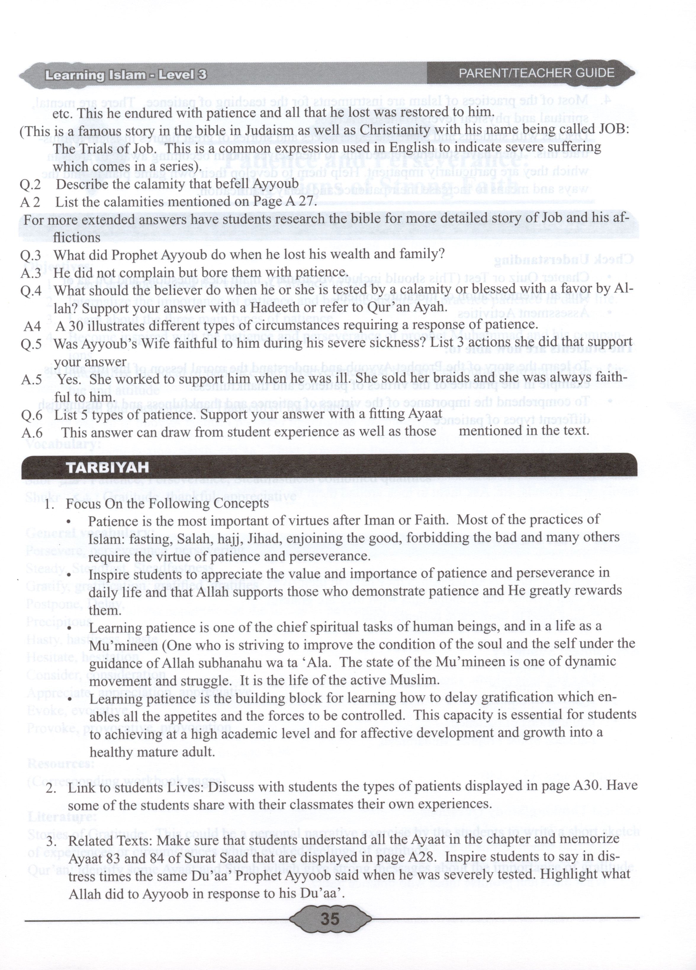 Learning Islam Teacher Book Level 3 (8th Grade)