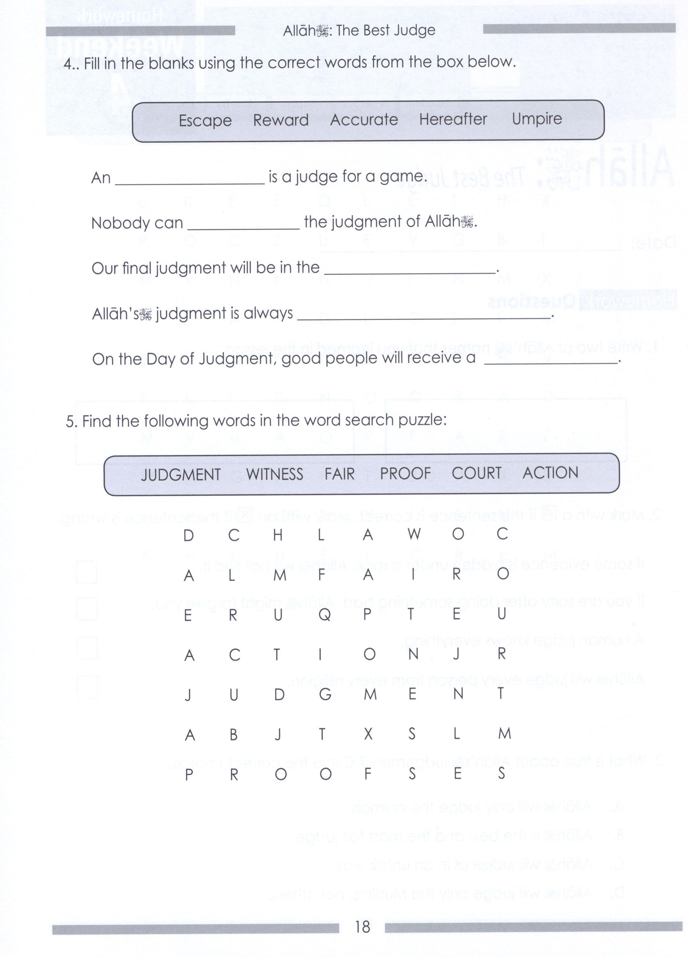 Weekend Learning Islamic Studies Workbook Level 3