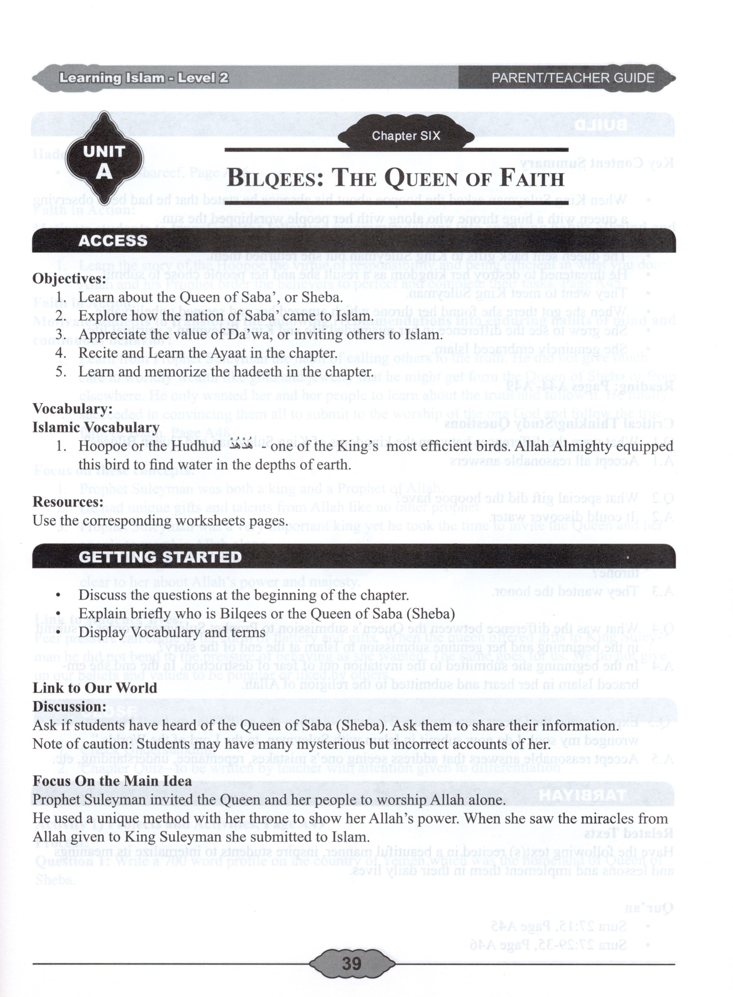 Learning Islam Teacher Book Level 2 (7th Grade)