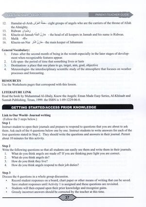 Learning Islam Teacher Book Level 1 (6th Grade)