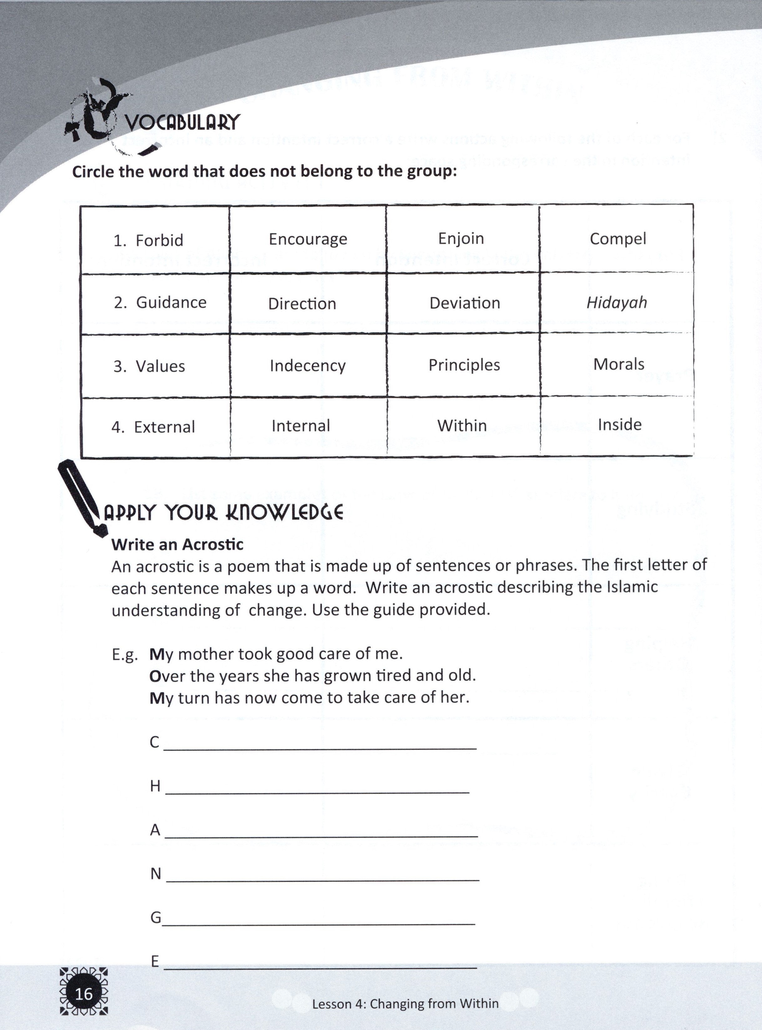 Teachings of the Qur'an Workbook Volume 3