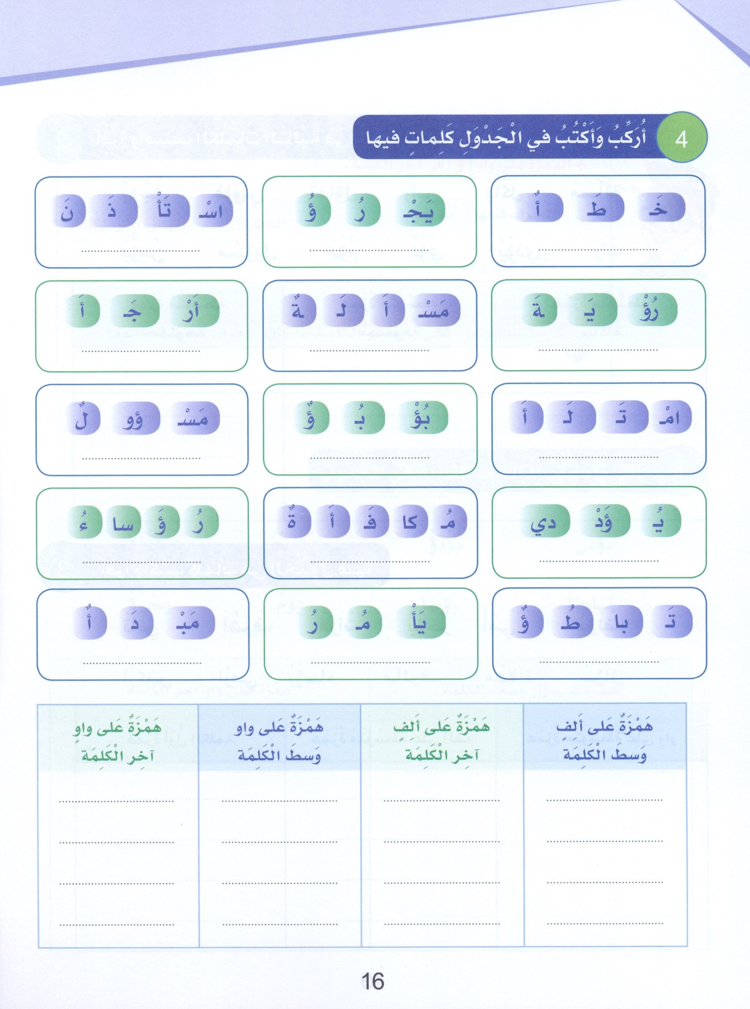 Arabic Sanabel Handwriting Skills Level 6 سنابل المهارات الكتابية