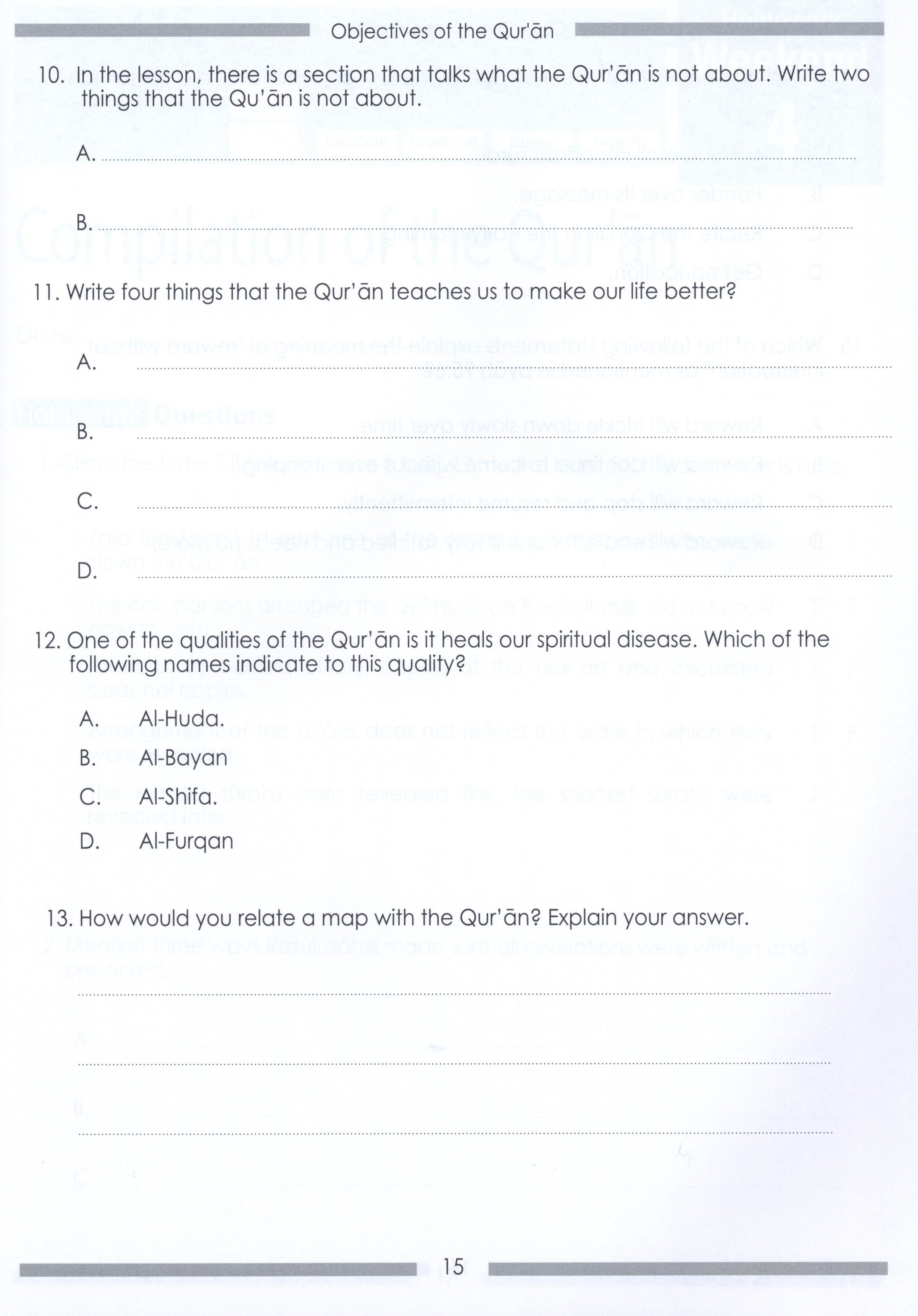 Weekend Learning Islamic Studies Workbook Level 6