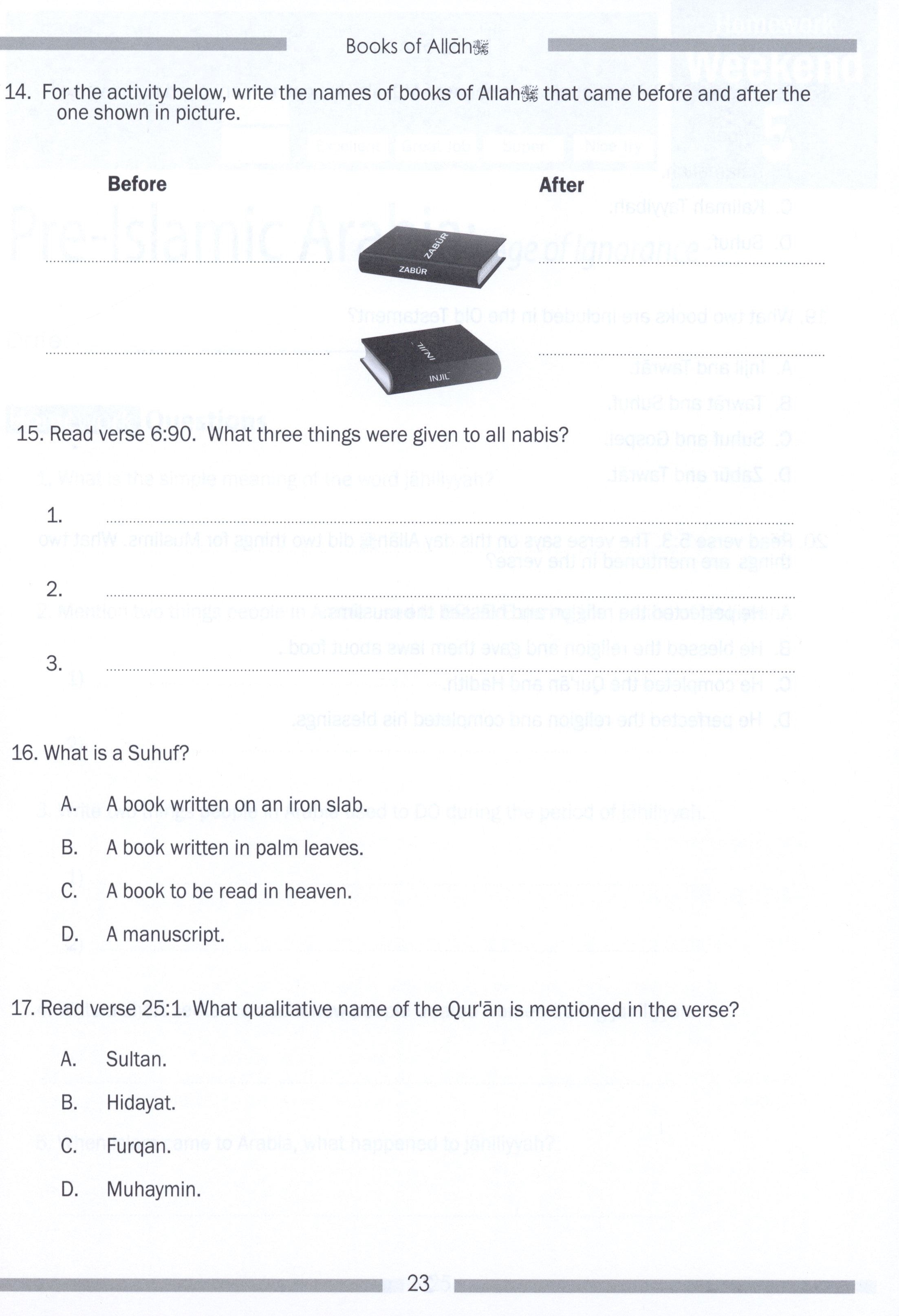 Weekend Learning Islamic Studies Workbook Level 4