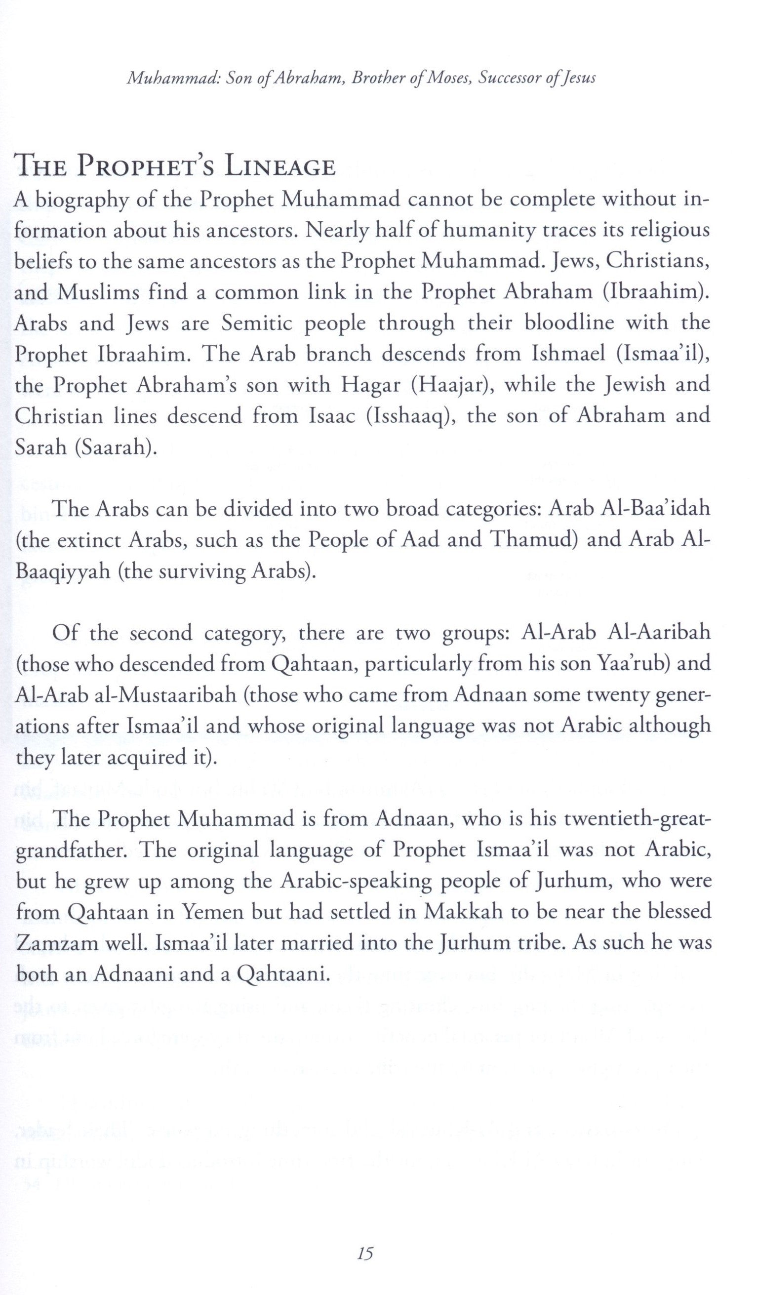 Muhammad Son of Abraham, Brother of Moses, Successor of Jesus