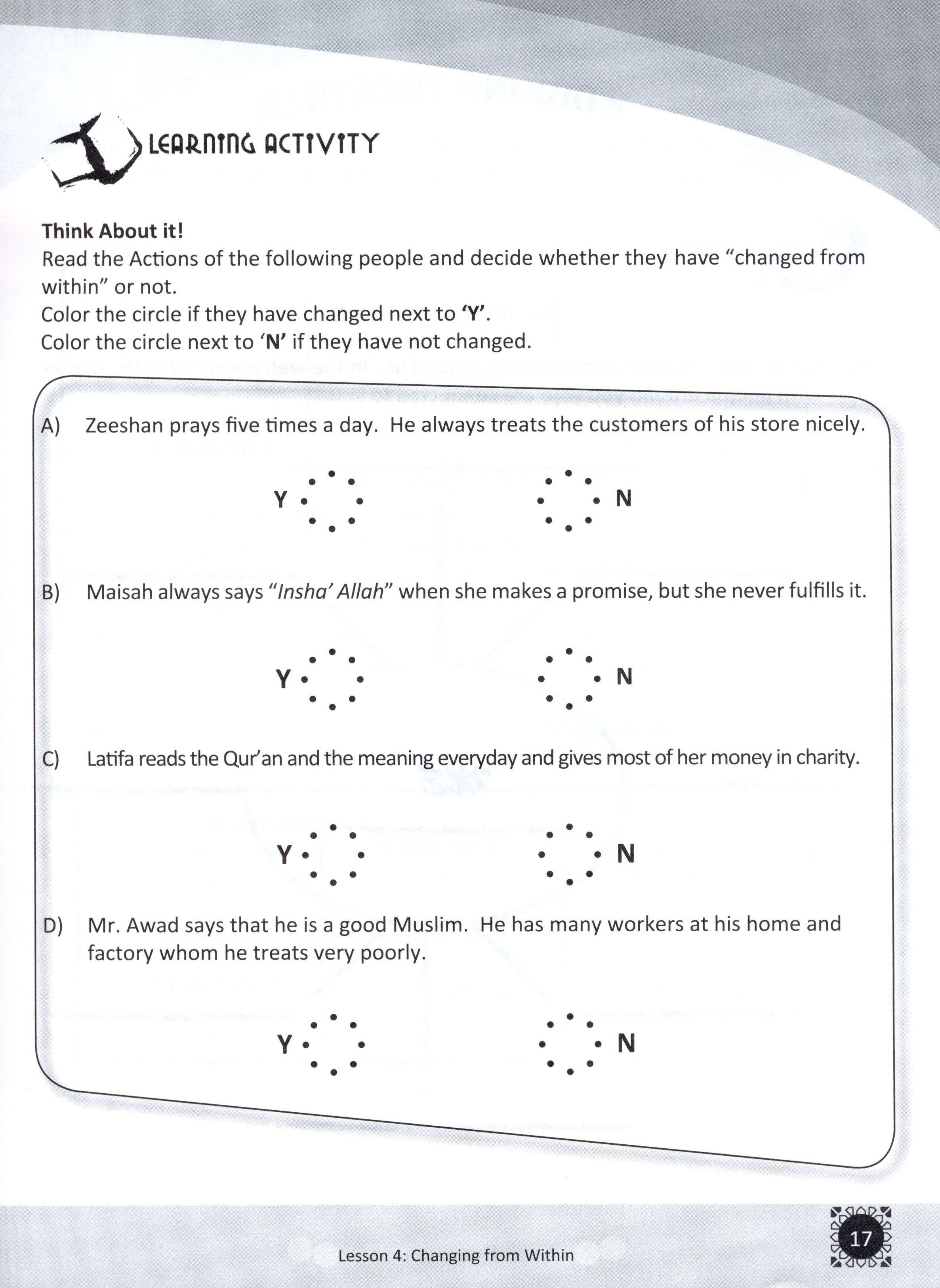 Teachings of the Qur'an Workbook Volume 3