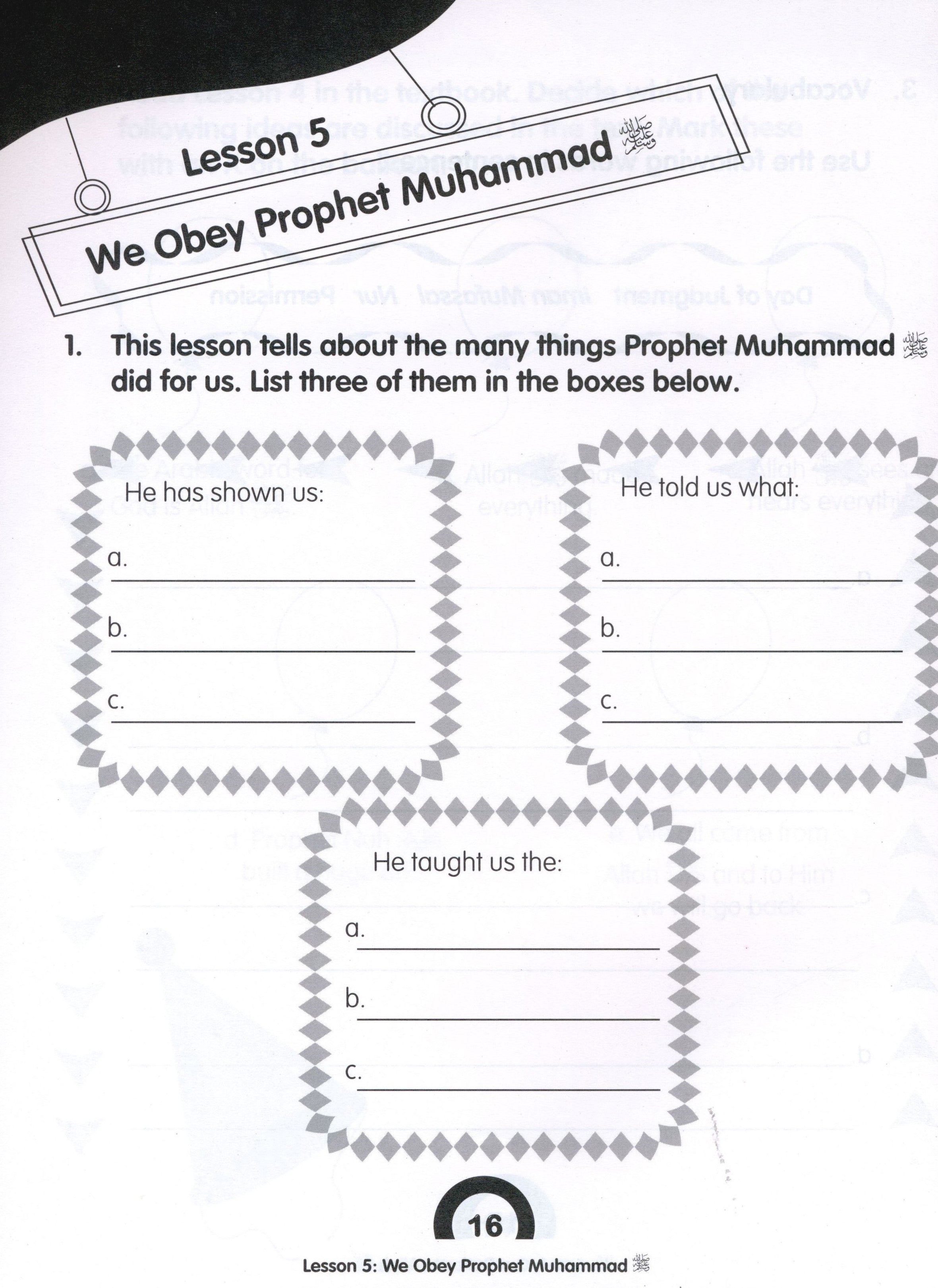 We Are Muslims Workbook Grade 2