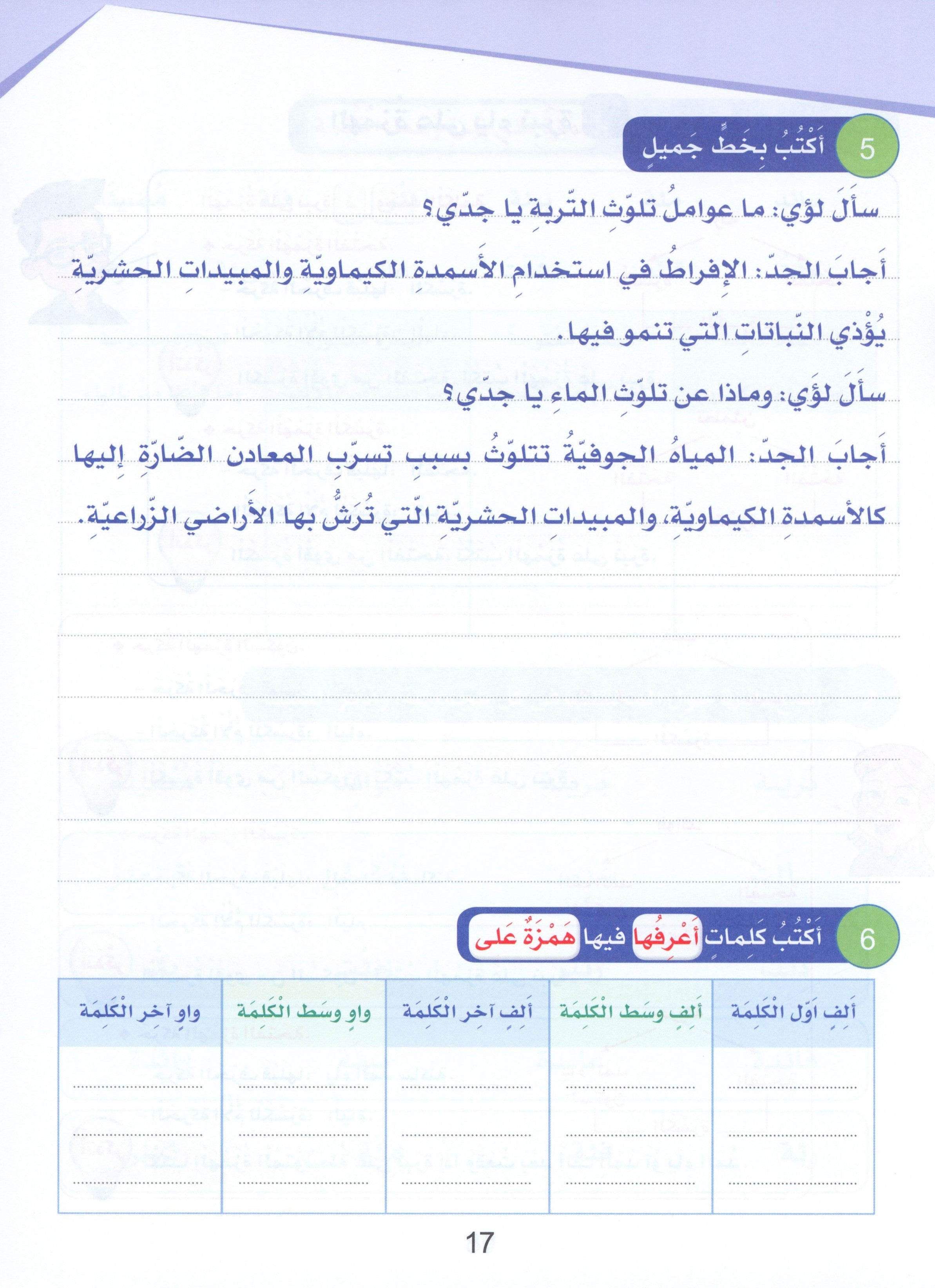 Arabic Sanabel Handwriting Skills Level 6 سنابل المهارات الكتابية