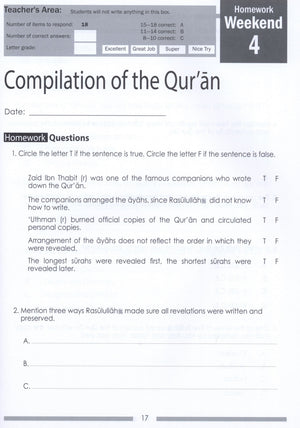 Weekend Learning Islamic Studies Workbook Level 6