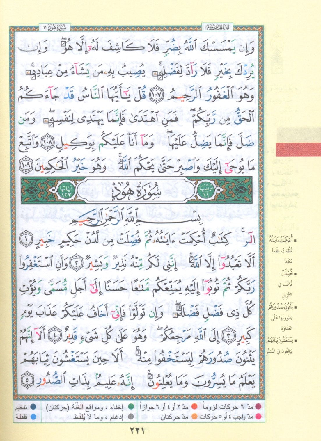 Color Coded Tajweed Qur'an With Zipper 3.5x5