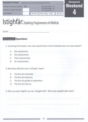 Weekend Learning Islamic Studies Workbook Level 7