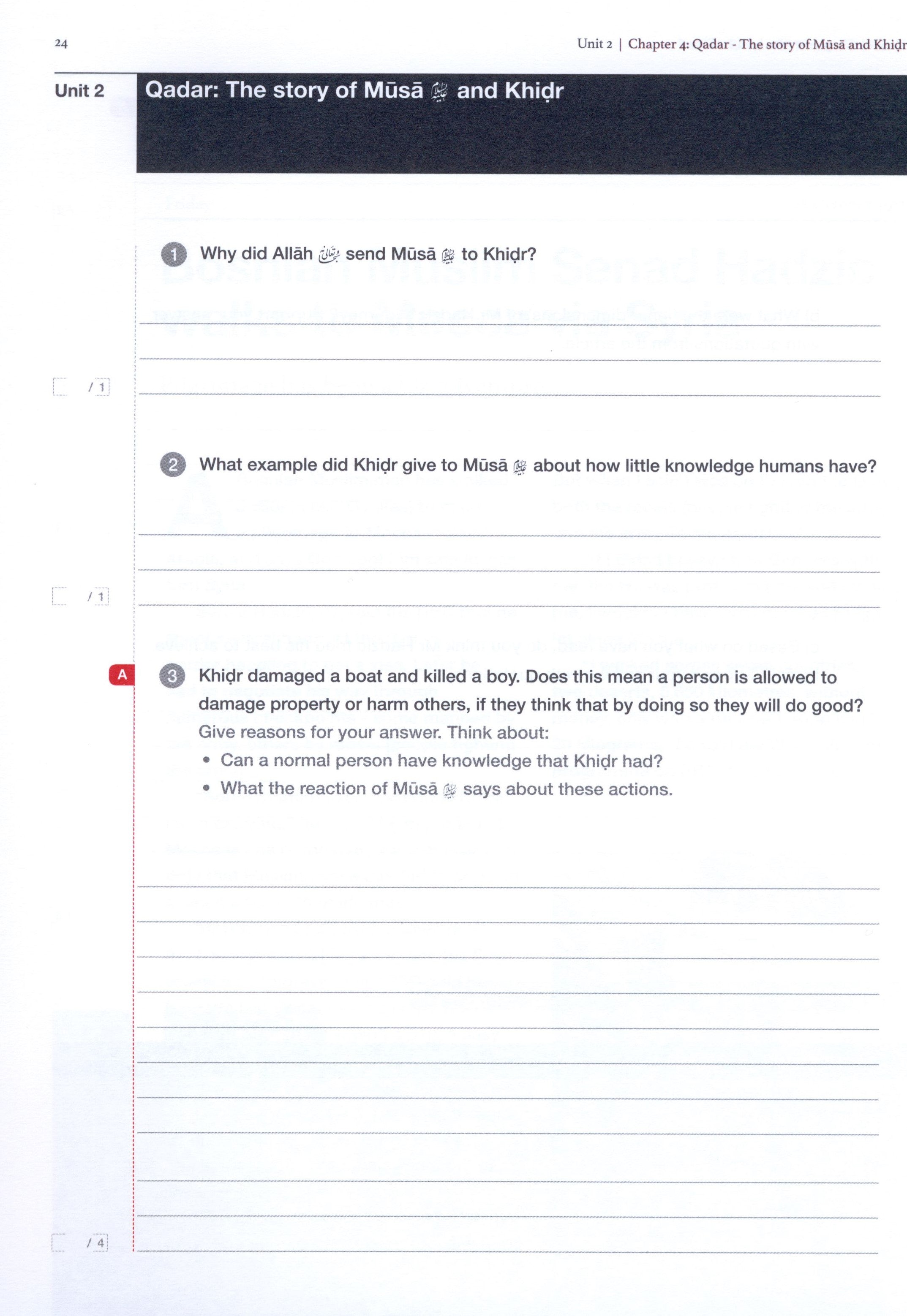 Safar Islamic Studies Workbook 7