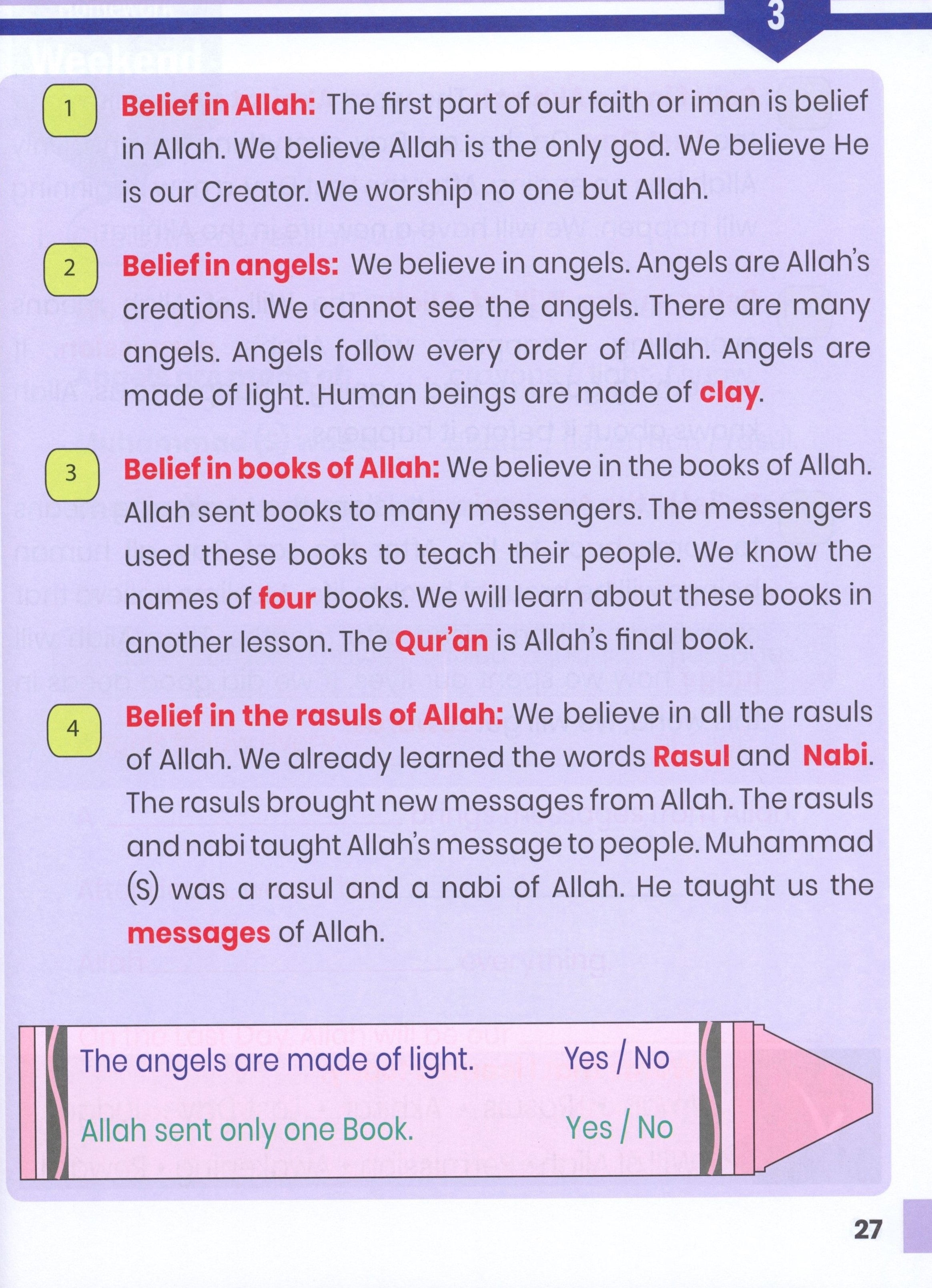 Weekend Learning Islamic Studies Level 1