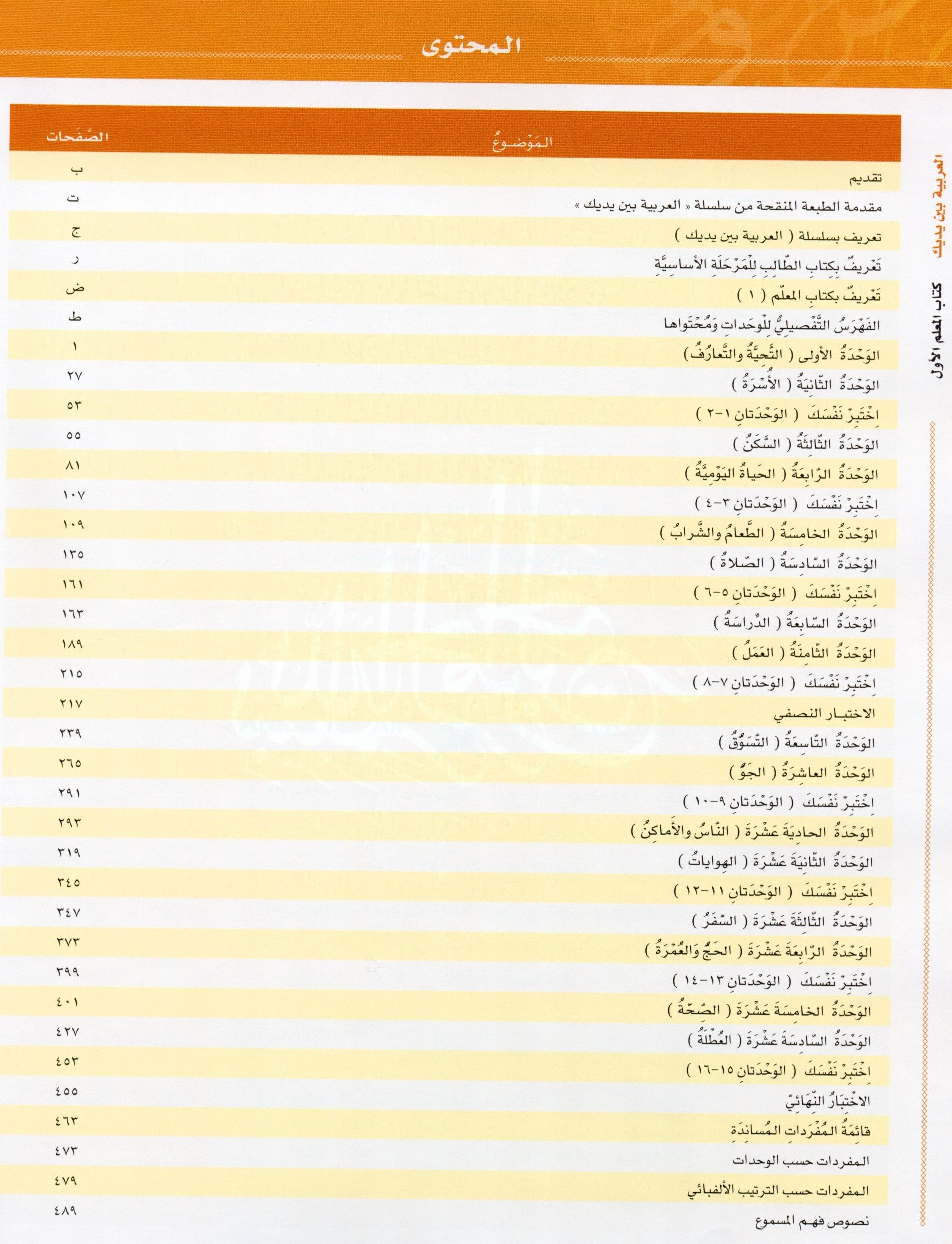 Arabic Between Your Hands Teacher Book Level 1 العربية بين يديك