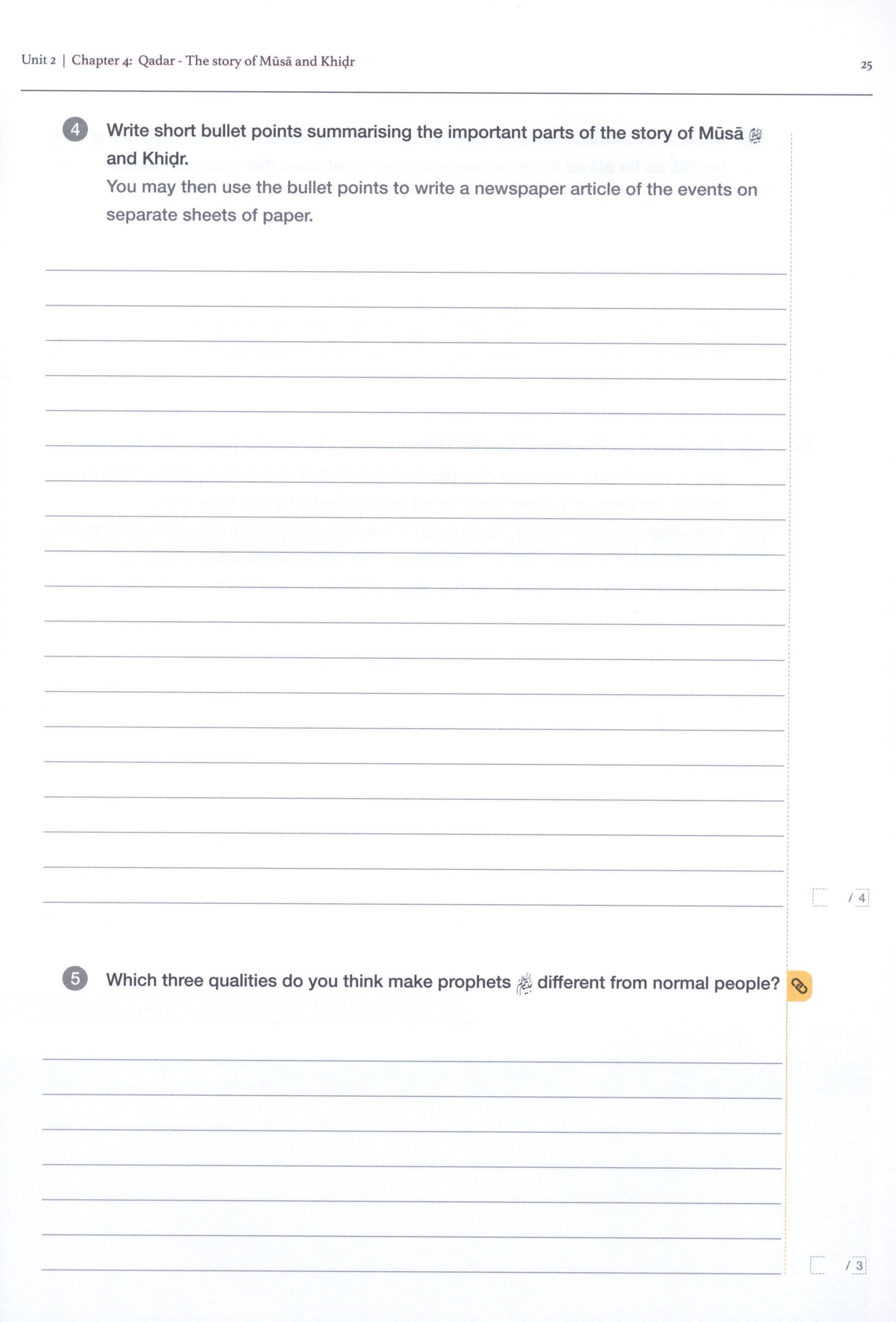 Safar Islamic Studies Workbook 7