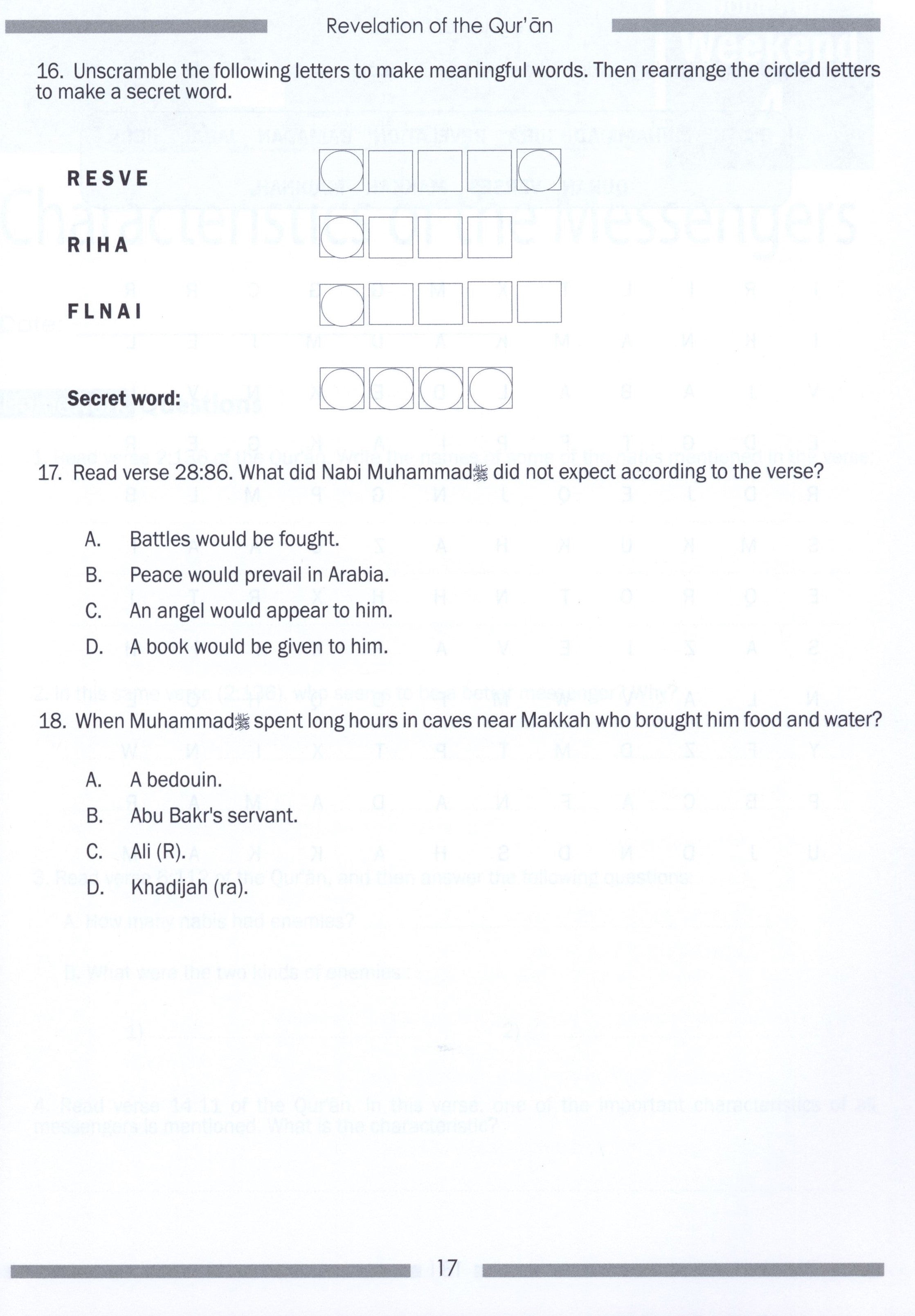 Weekend Learning Islamic Studies Workbook Level 5