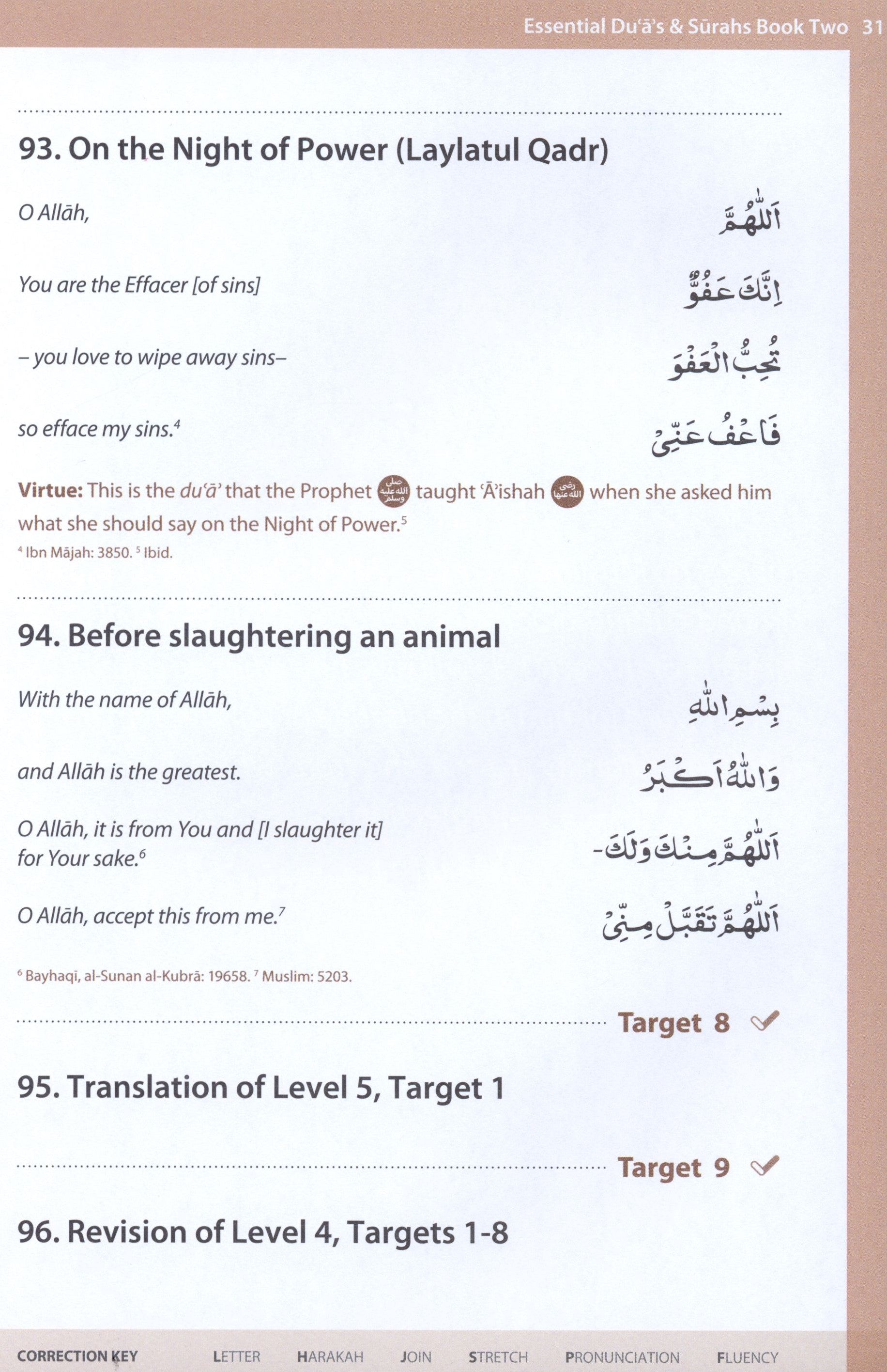 Essential Duas and Surahs Book 2 (Urdu Script)