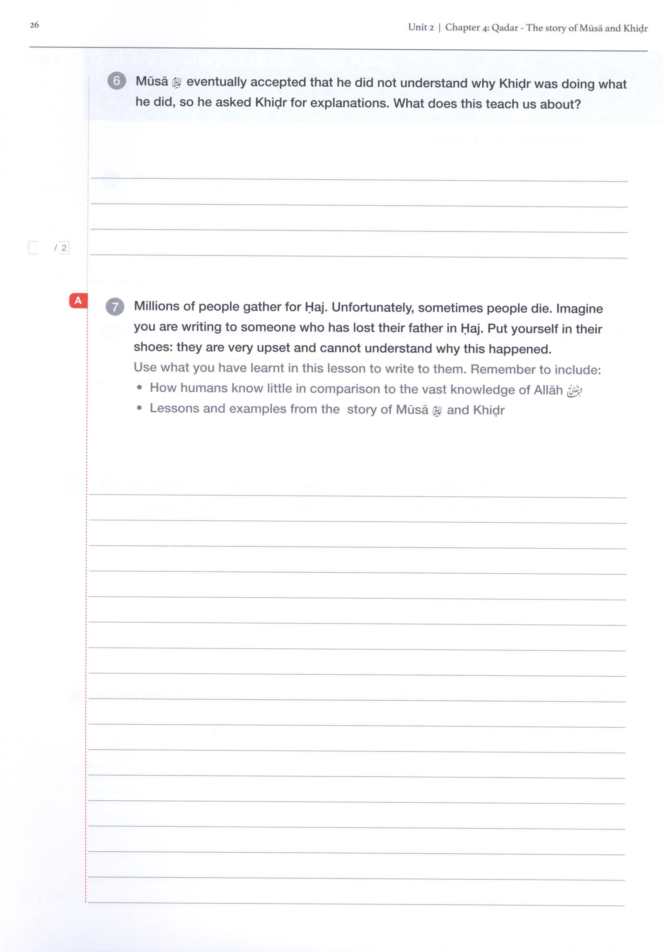 Safar Islamic Studies Workbook 7