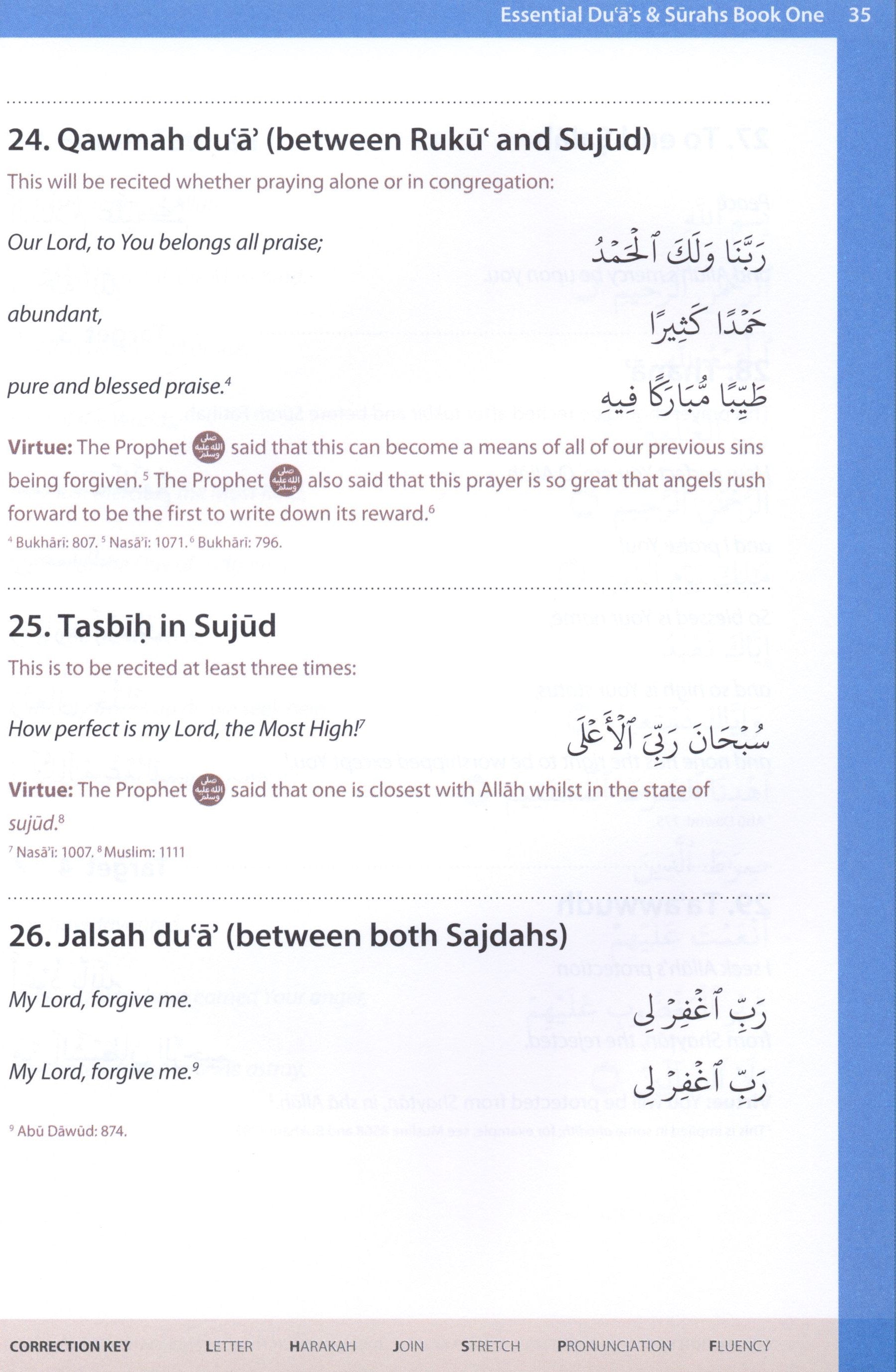 Essential Duas and Surahs Book 1 (Madinah Script)