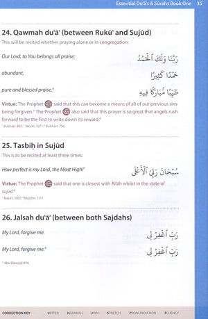Essential Duas and Surahs Book 1 (Madinah Script)