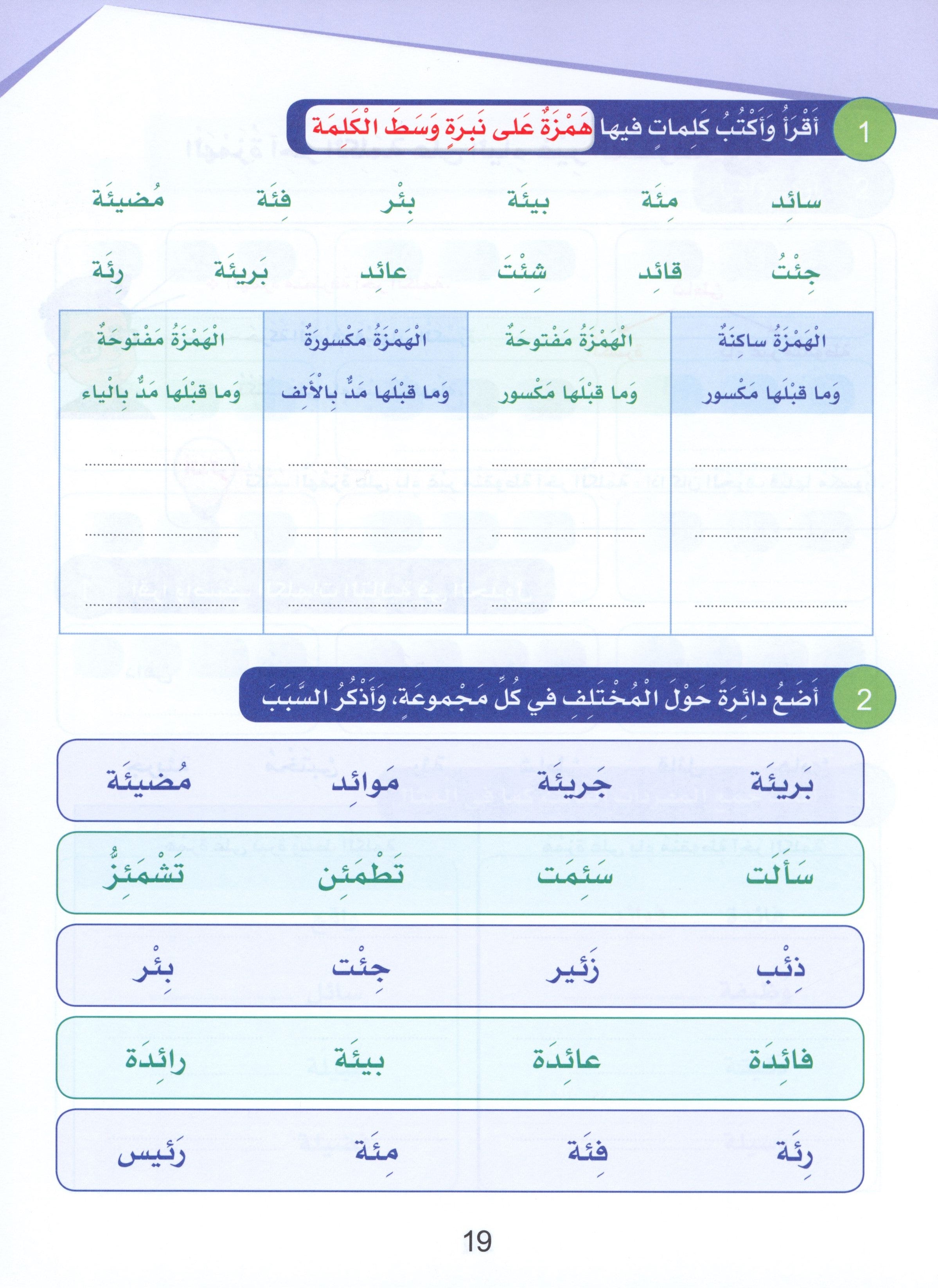 Arabic Sanabel Handwriting Skills Level 6 سنابل المهارات الكتابية