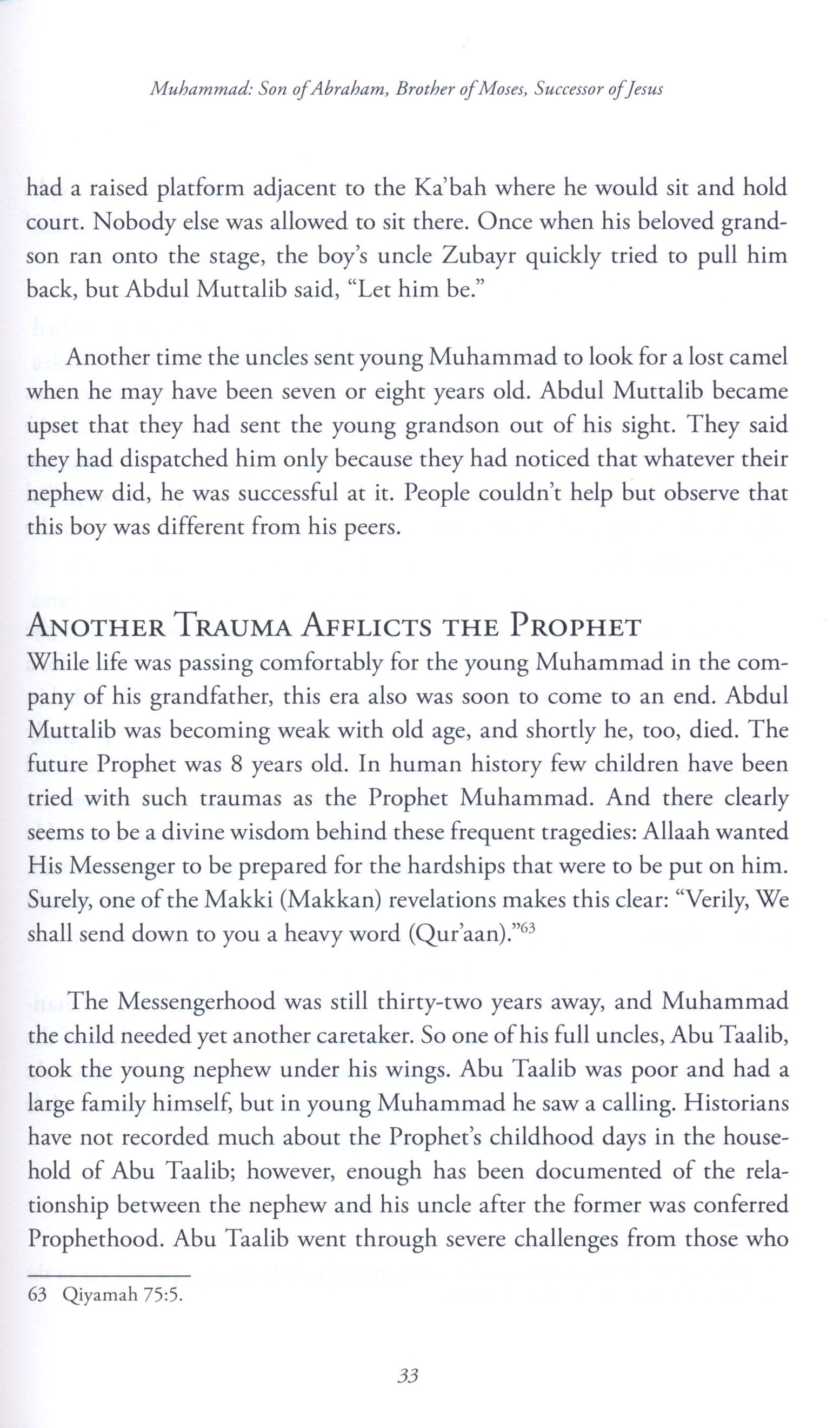 Muhammad Son of Abraham, Brother of Moses, Successor of Jesus