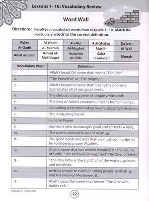 We Are Muslims Workbook Grade 6