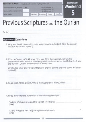 Weekend Learning Islamic Studies Workbook Level 6