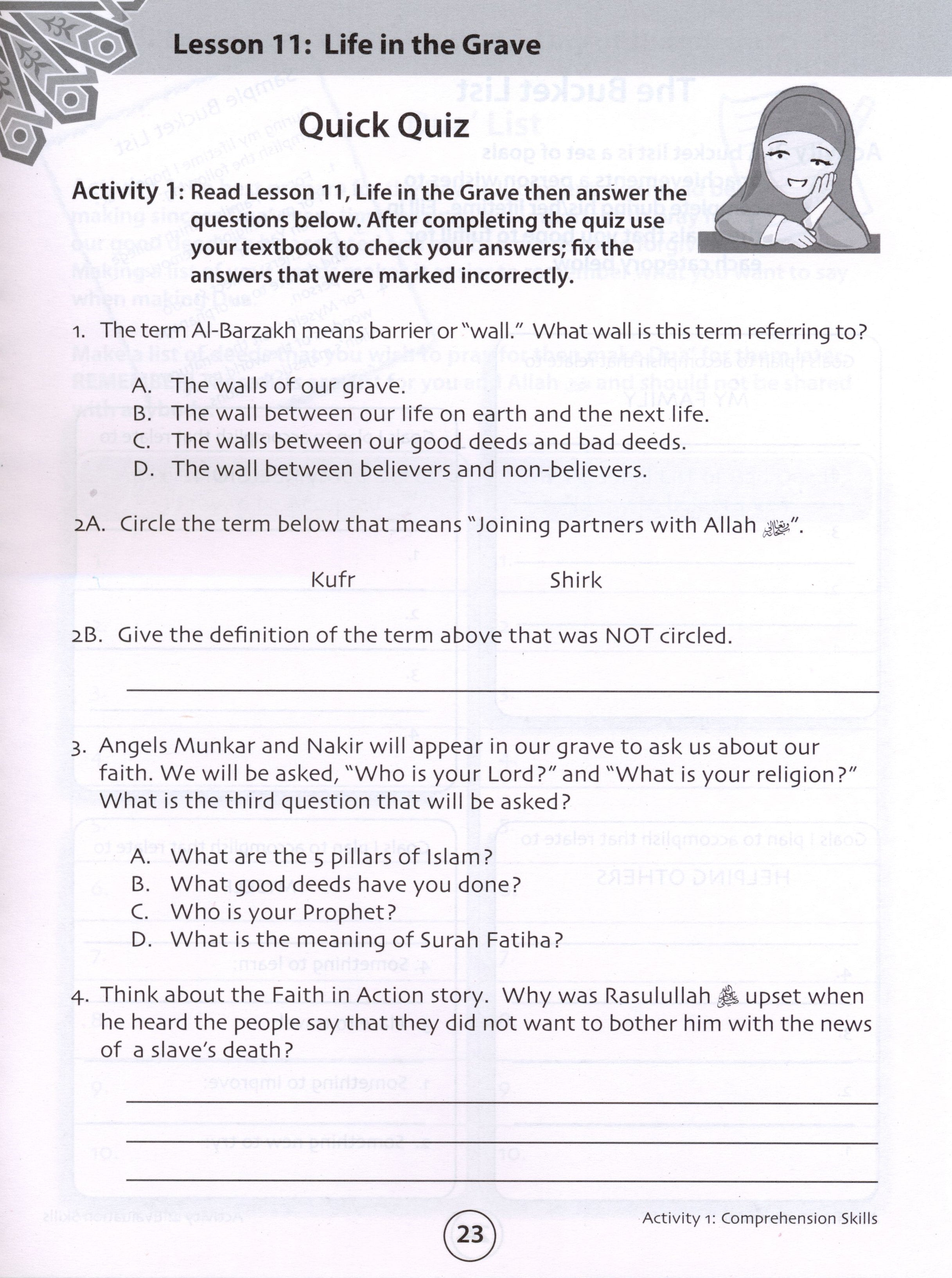 We Are Muslims Workbook Grade 6