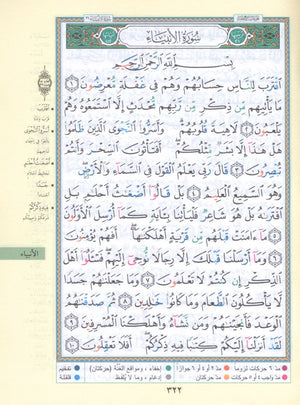 Color Coded Tajweed Qur'an With Zipper 3.5x5