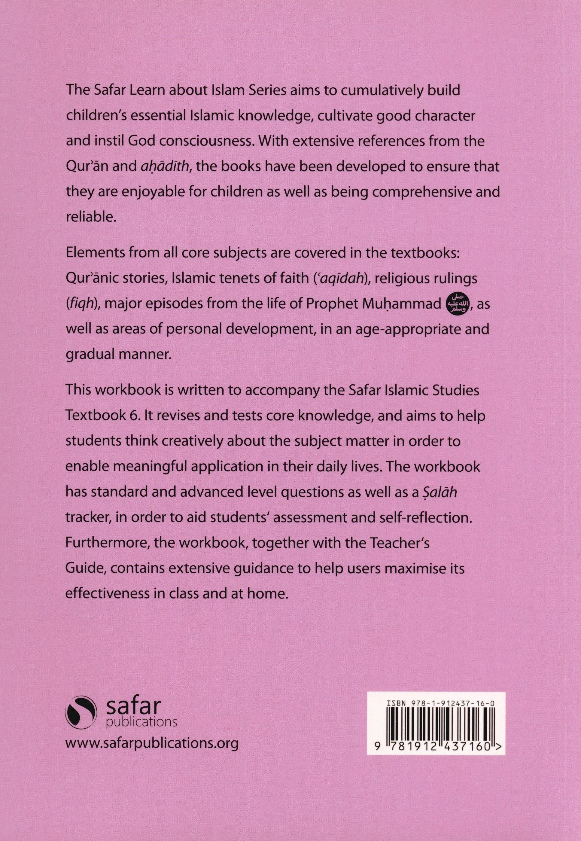 Safar Islamic Studies Workbook 6