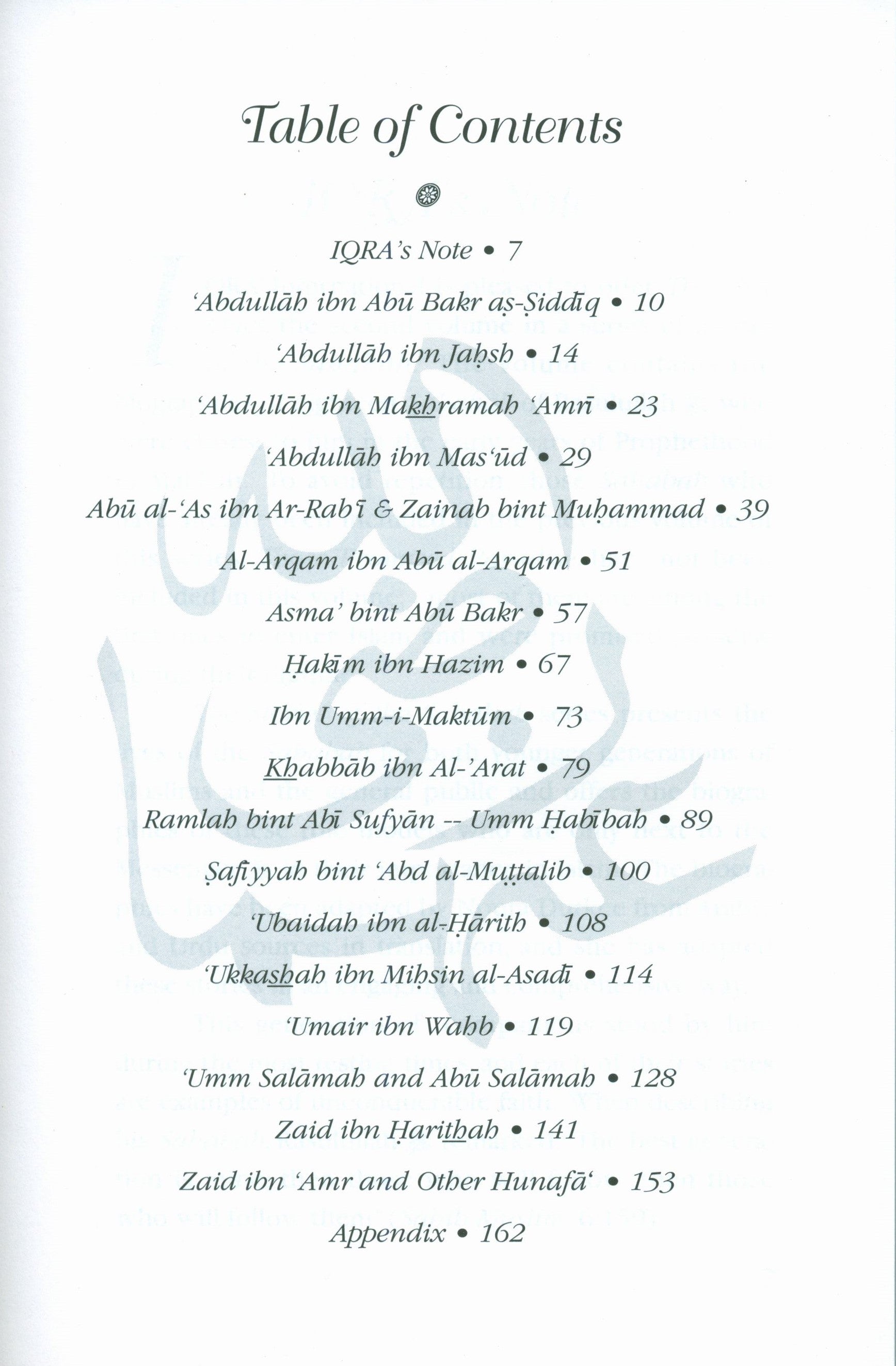 Stories of the Sahabah Volume 2 - The First Ones