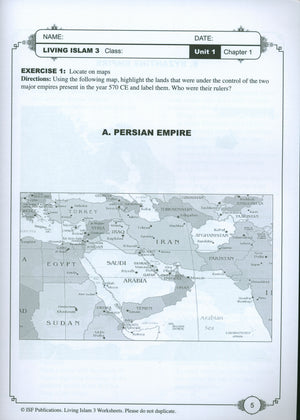 Living Islam Worksheets Level 3 - Prophet of Mercy (10th Grade)