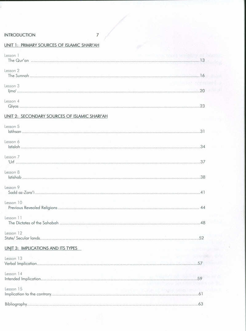 An Introduction to Usul Ul-Fiqh (Principles of Fiqh)