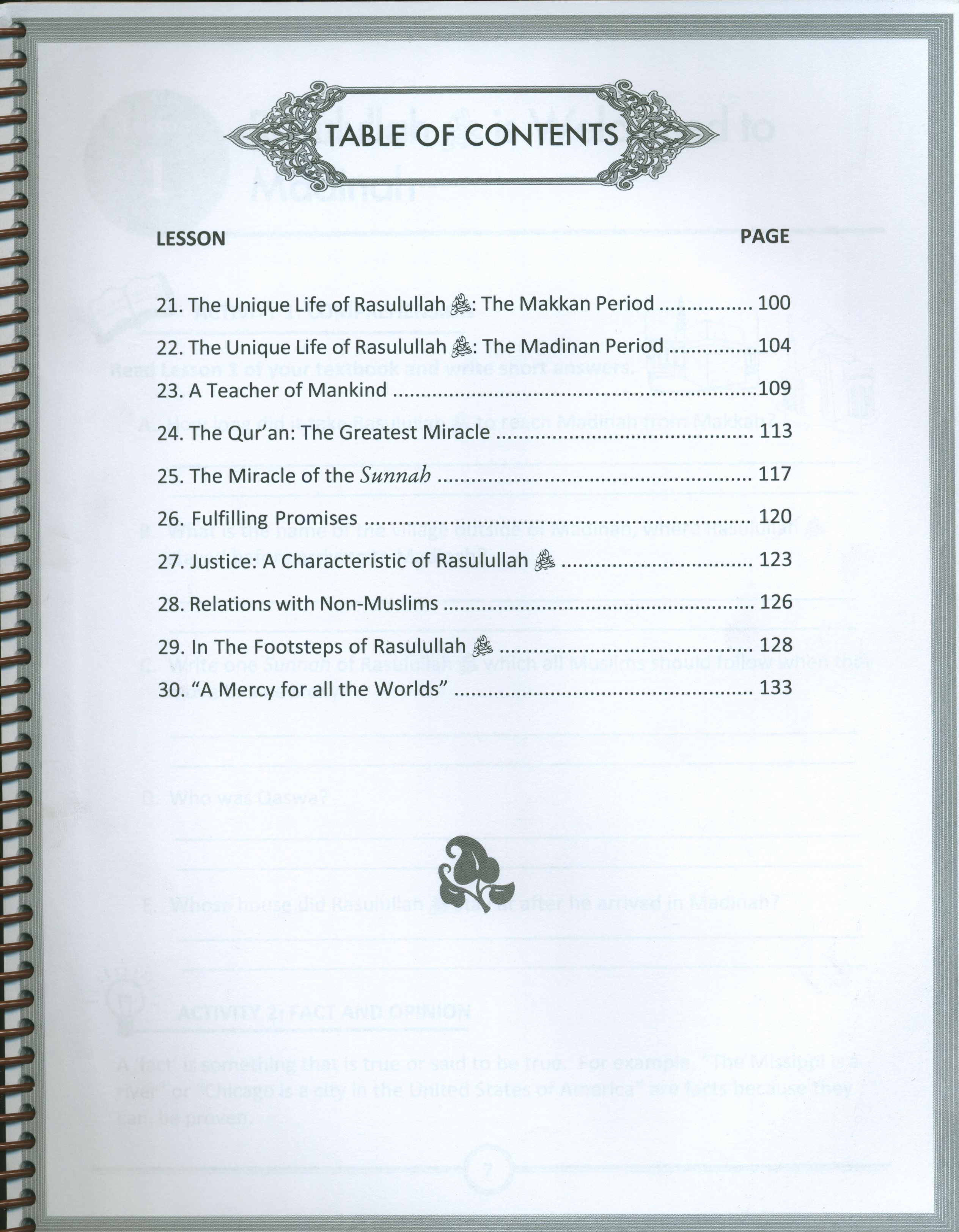 Sirah of our Prophet Grade 6: Workbook