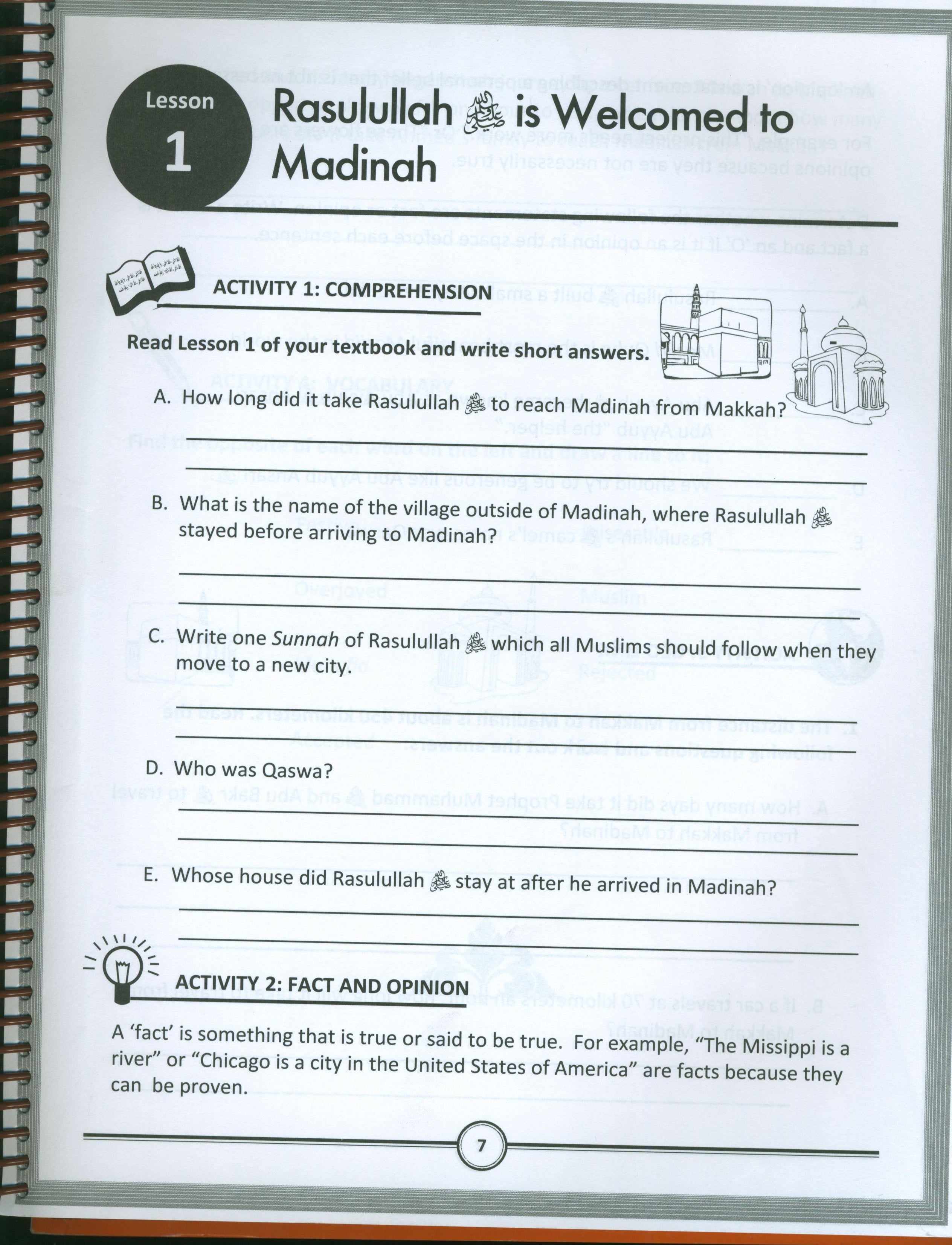 Sirah of our Prophet Grade 6: Workbook