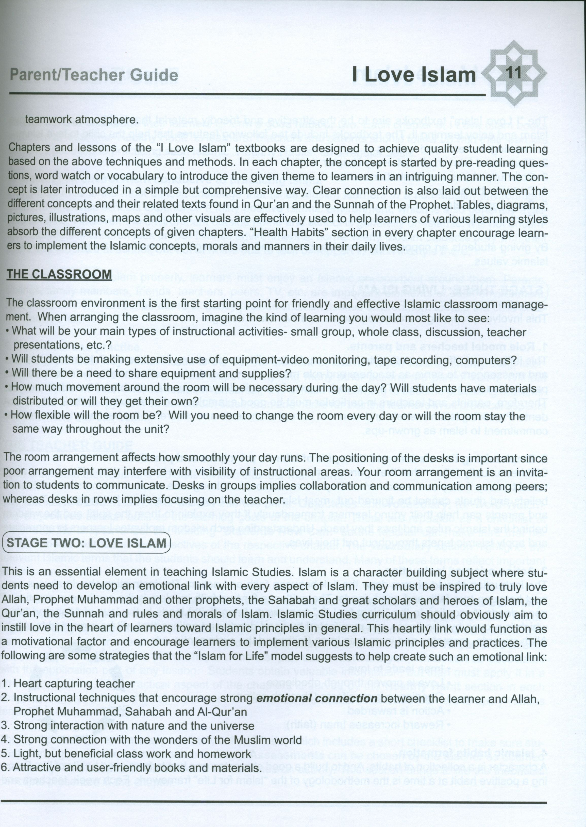 I Love Islam Teacher / Parent Guide Level 1 - First Edition