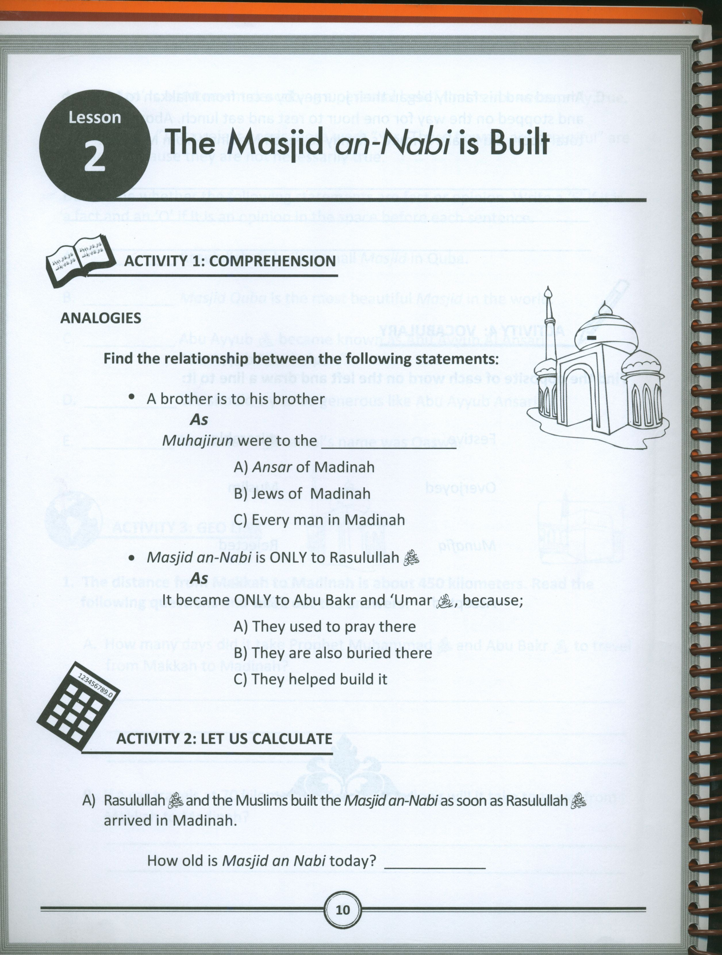 Sirah of our Prophet Grade 6: Workbook
