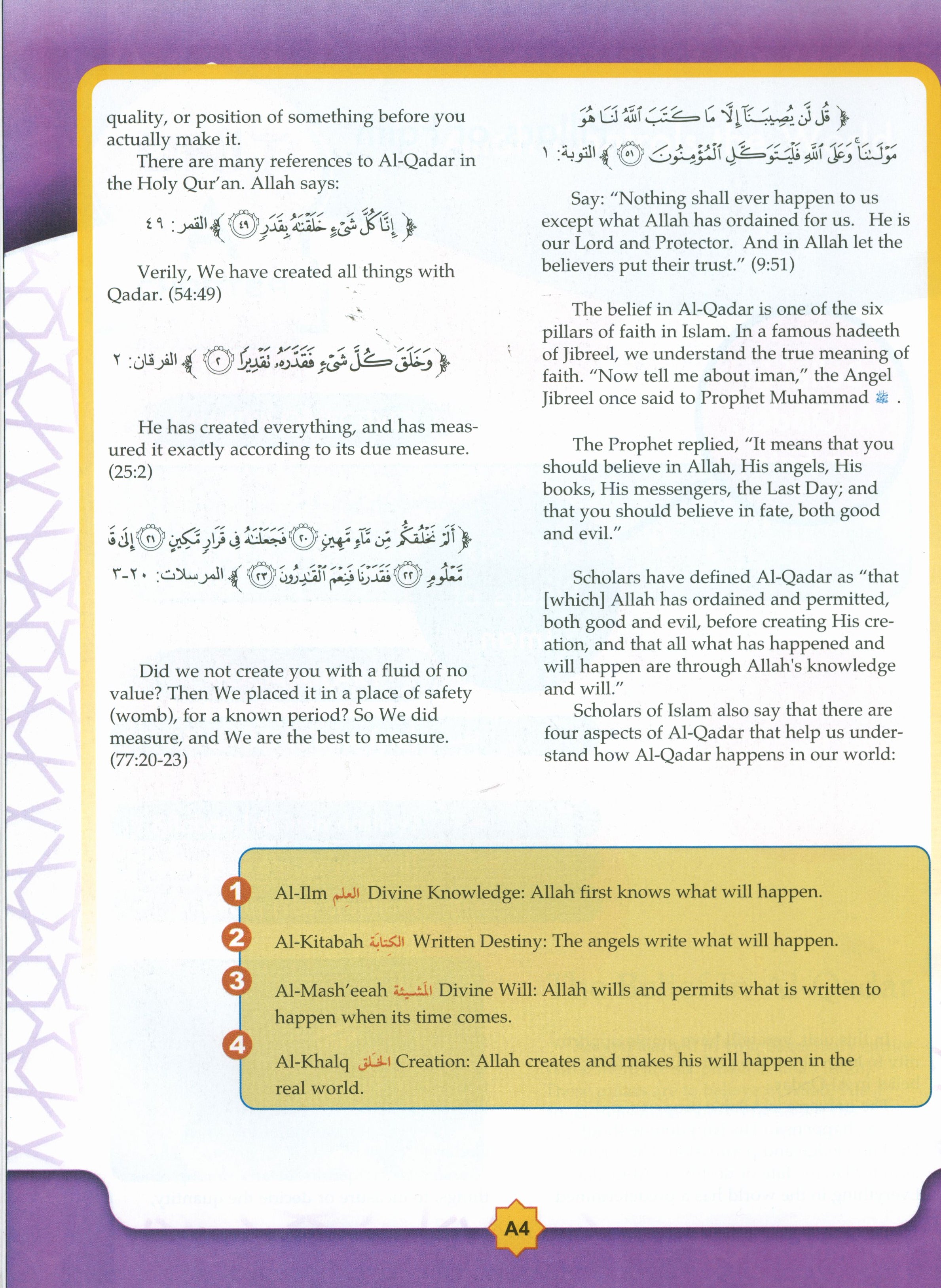 تعلم الإسلام: عطلة نهاية الأسبوع (الصف الحادي عشر)